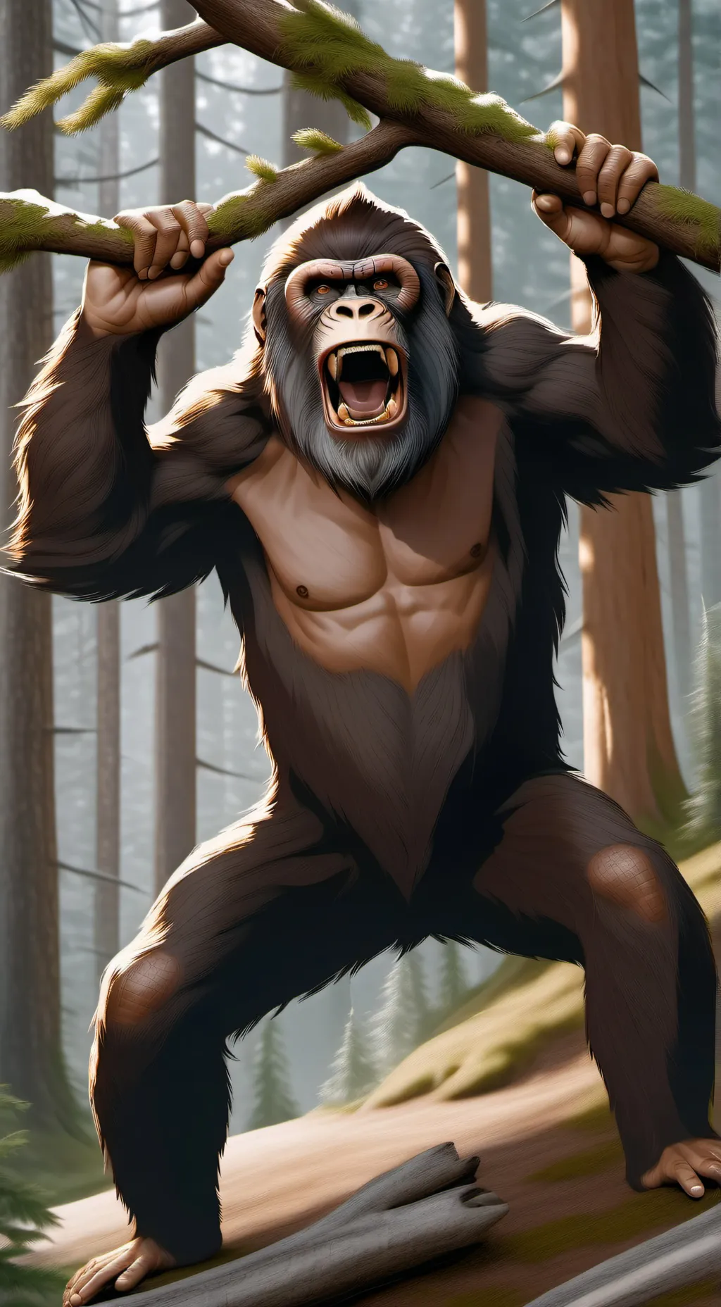ai character: Gigantopithecus  background