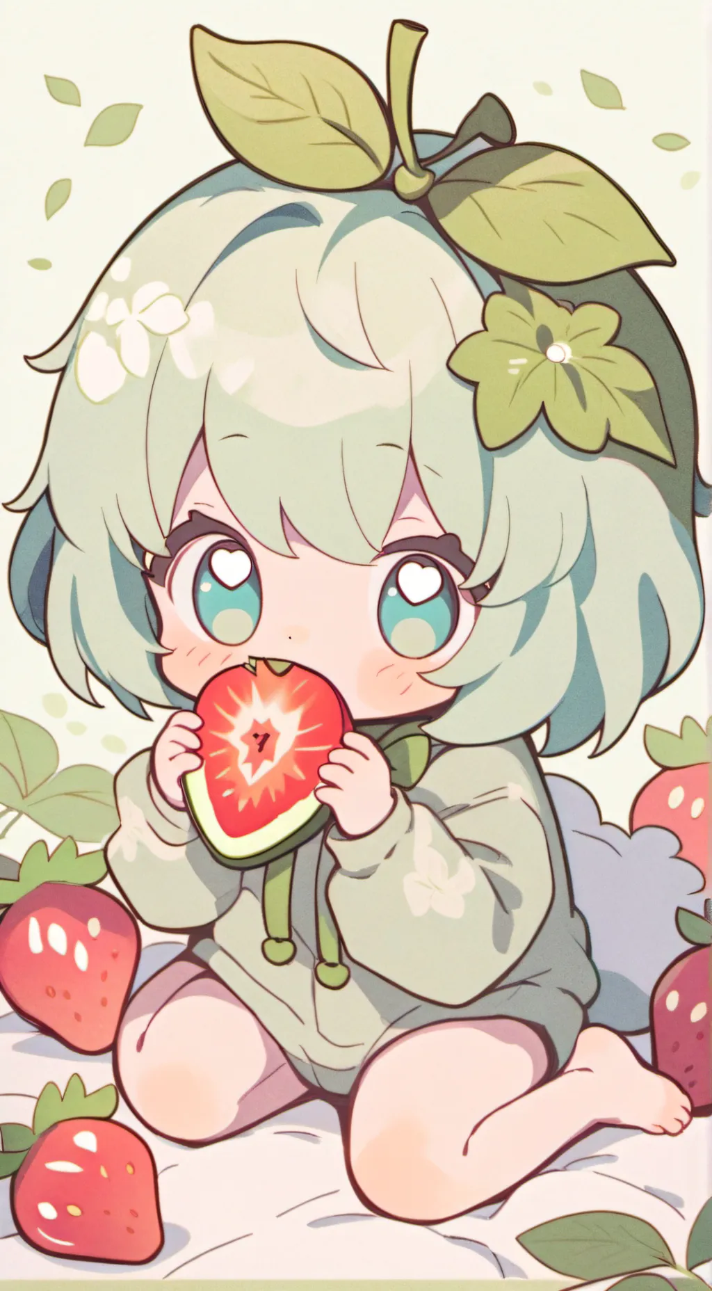ai character: 🩷Strawberry Baby🍓 background