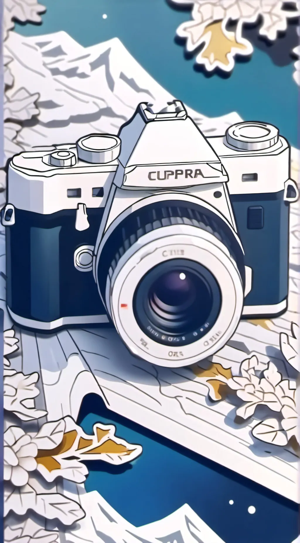 ai character: camera woman background
