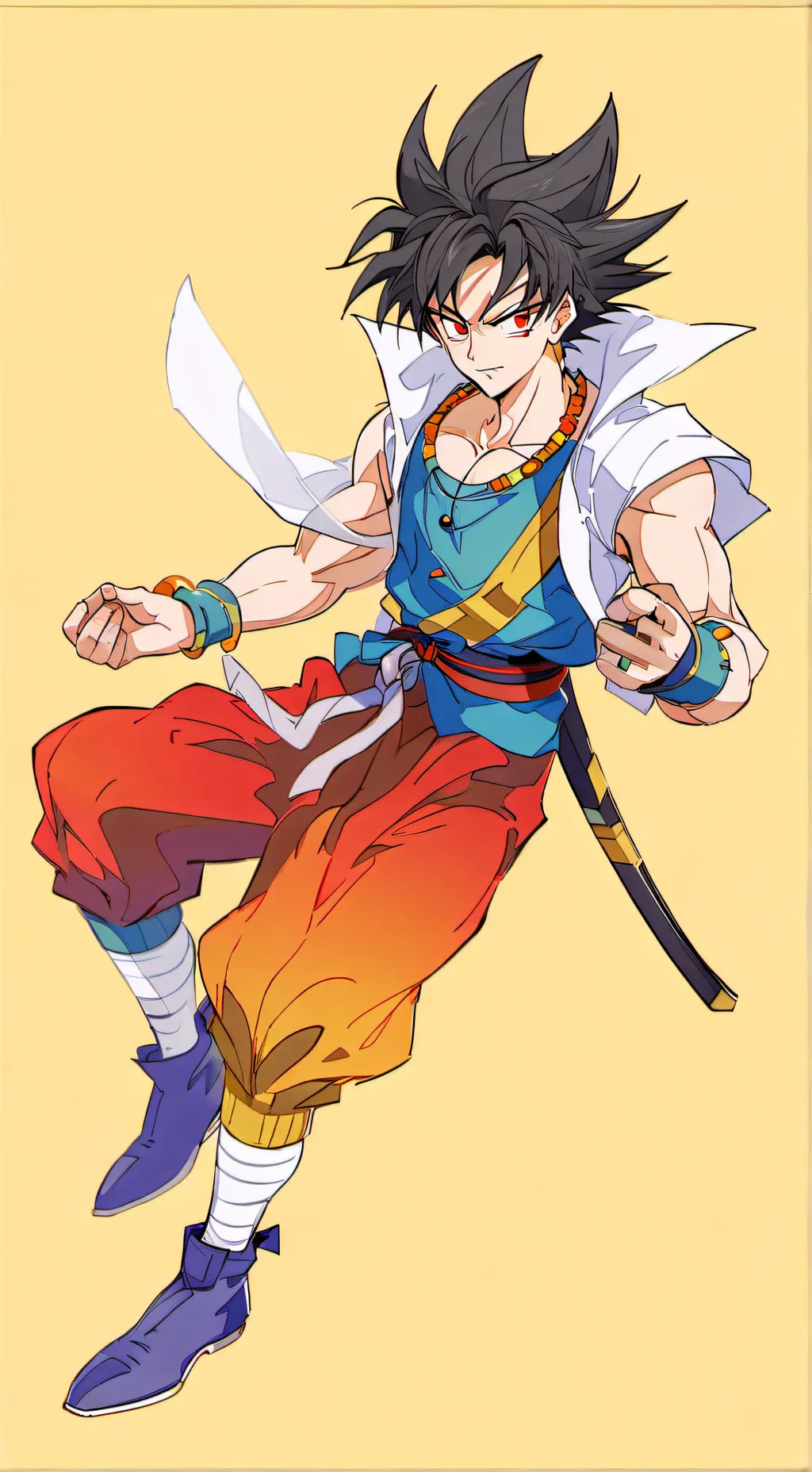 ai character: Goku fam reunion  background