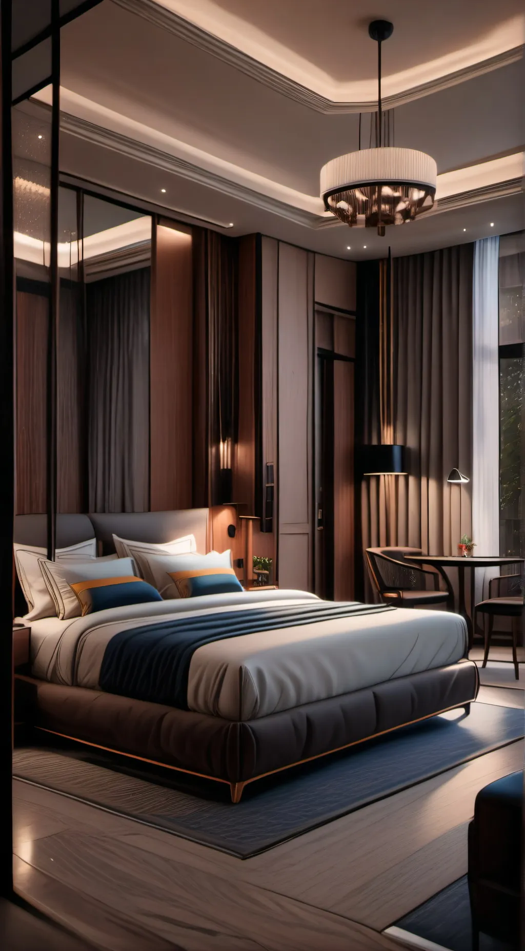 ai character: Bakugo hotel room background