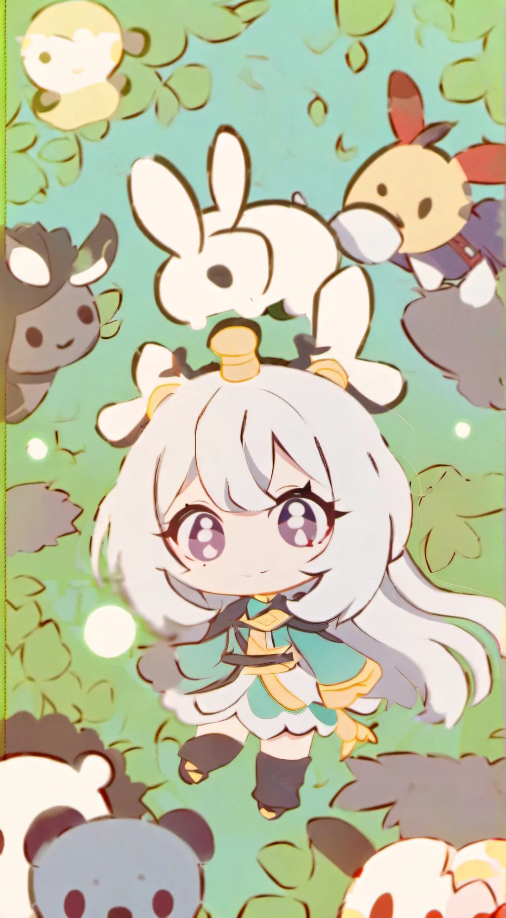 ai character: Чиби background