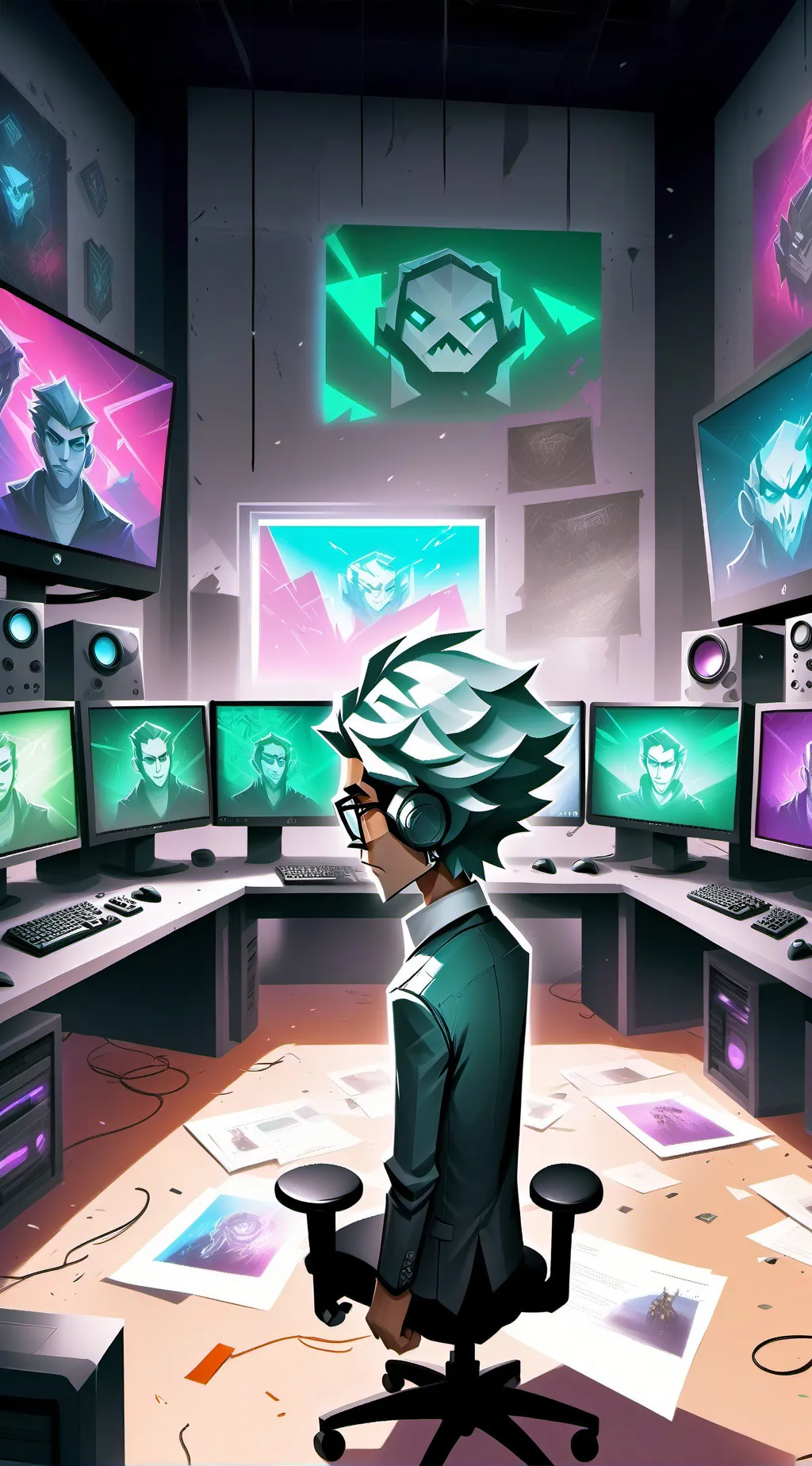ai character: Console Conqueror: The Rise of a Game Tycoon background