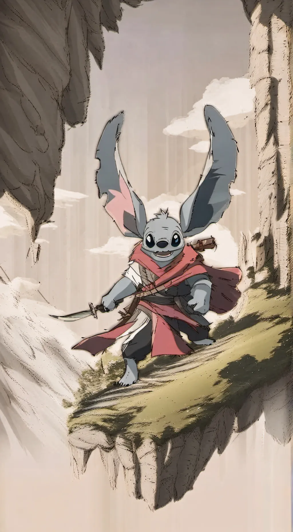 ai character: stich background