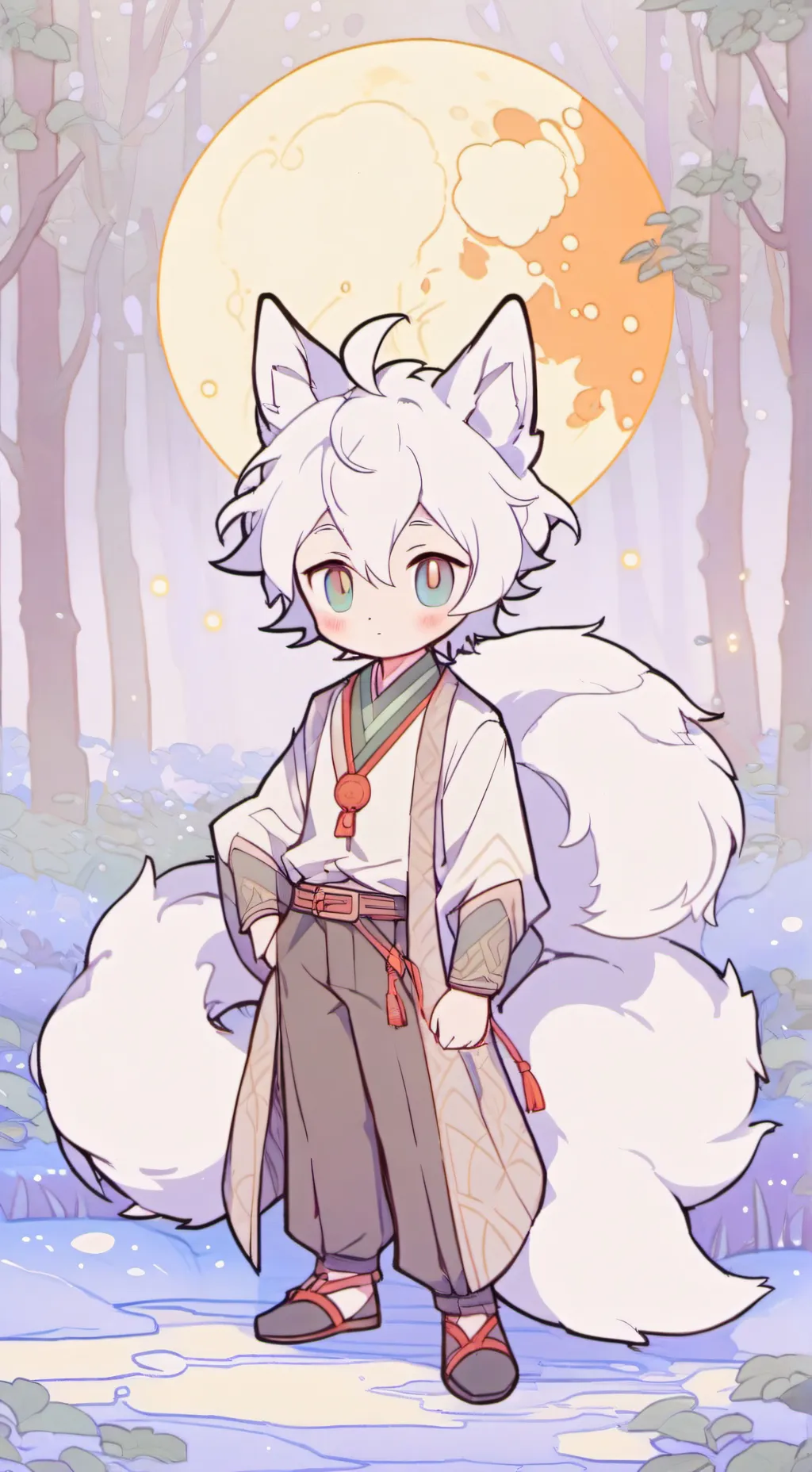 ai character: Fox boy background