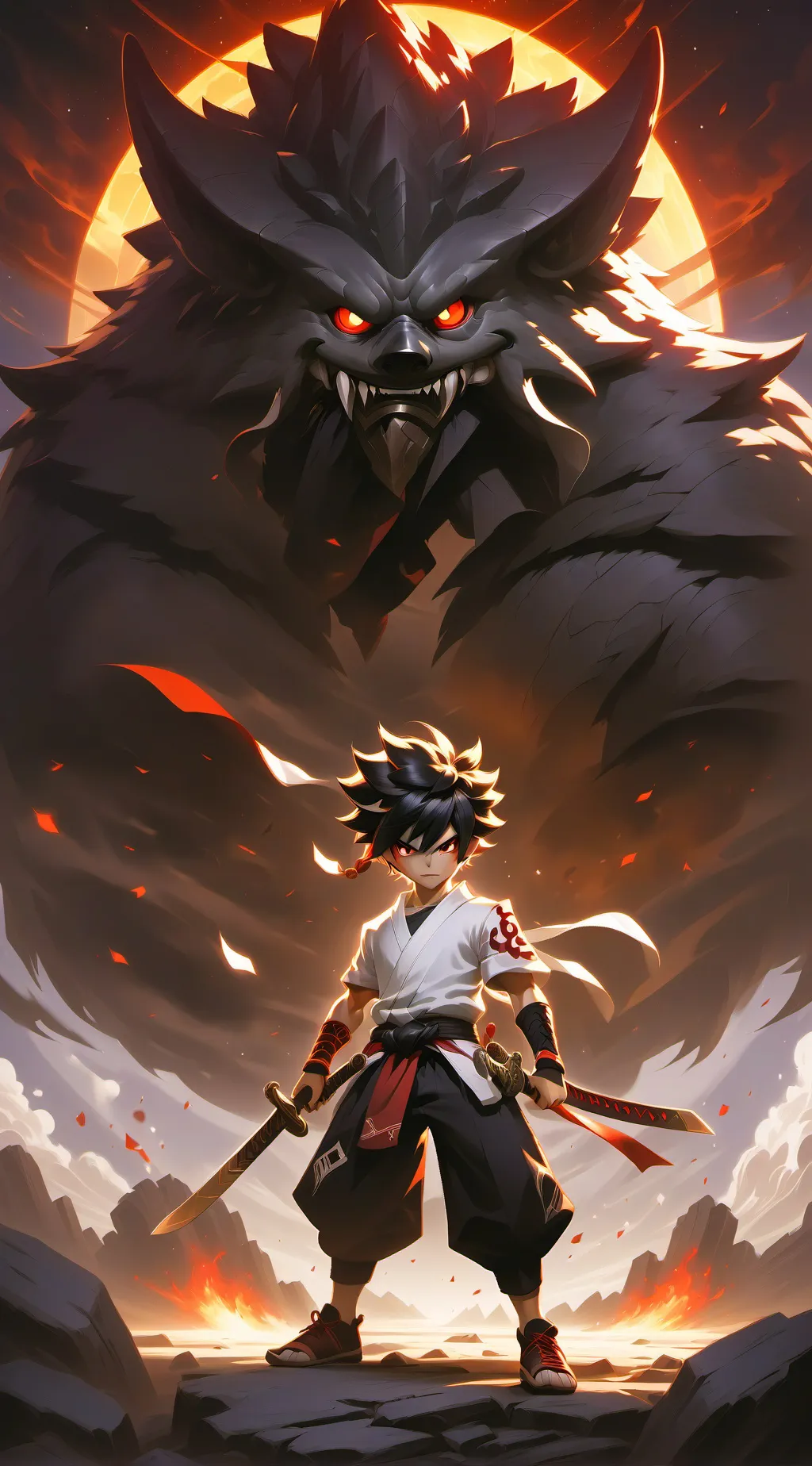 ai character: Lupo Ardente background