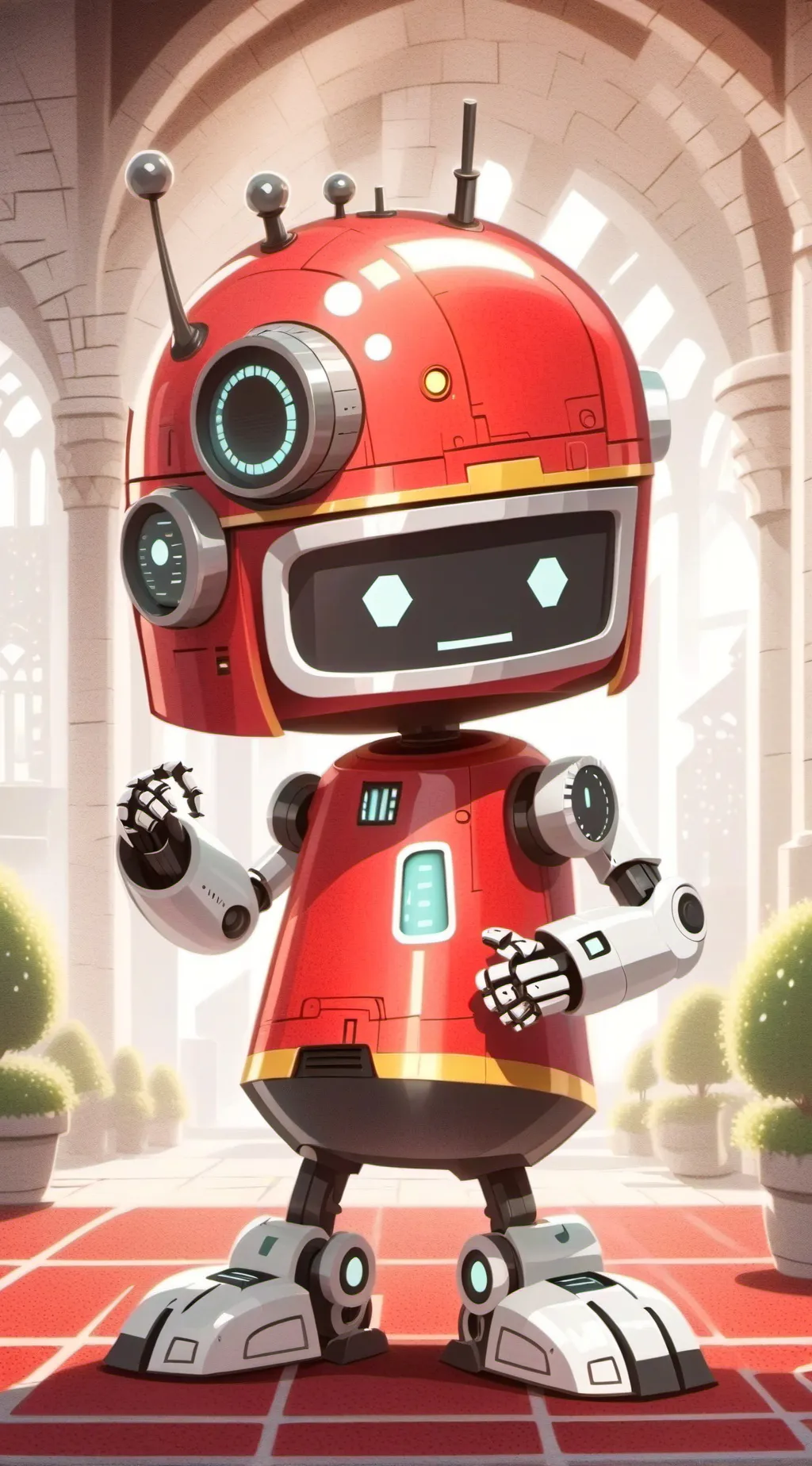 ai character: robot  background