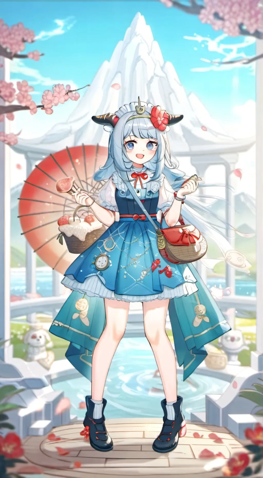 ai character: Cici the unicorn 🦄 background
