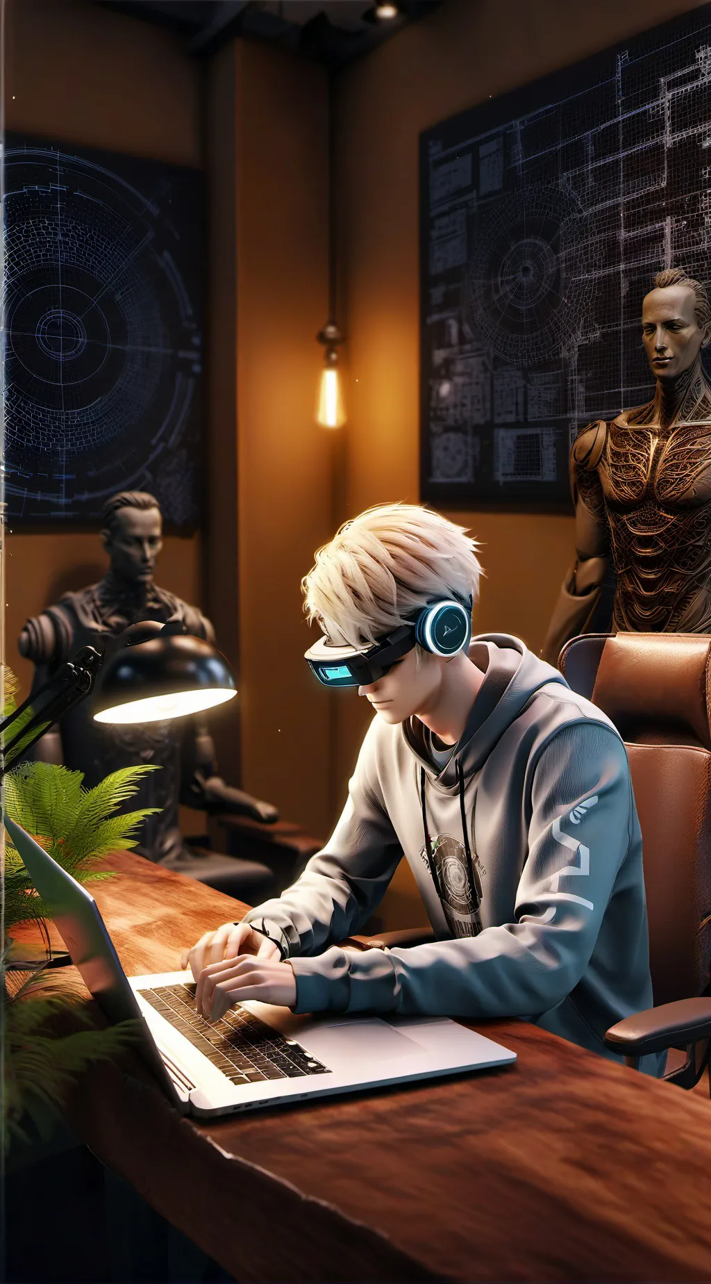 ai character: CyberSec Café Tycoon background
