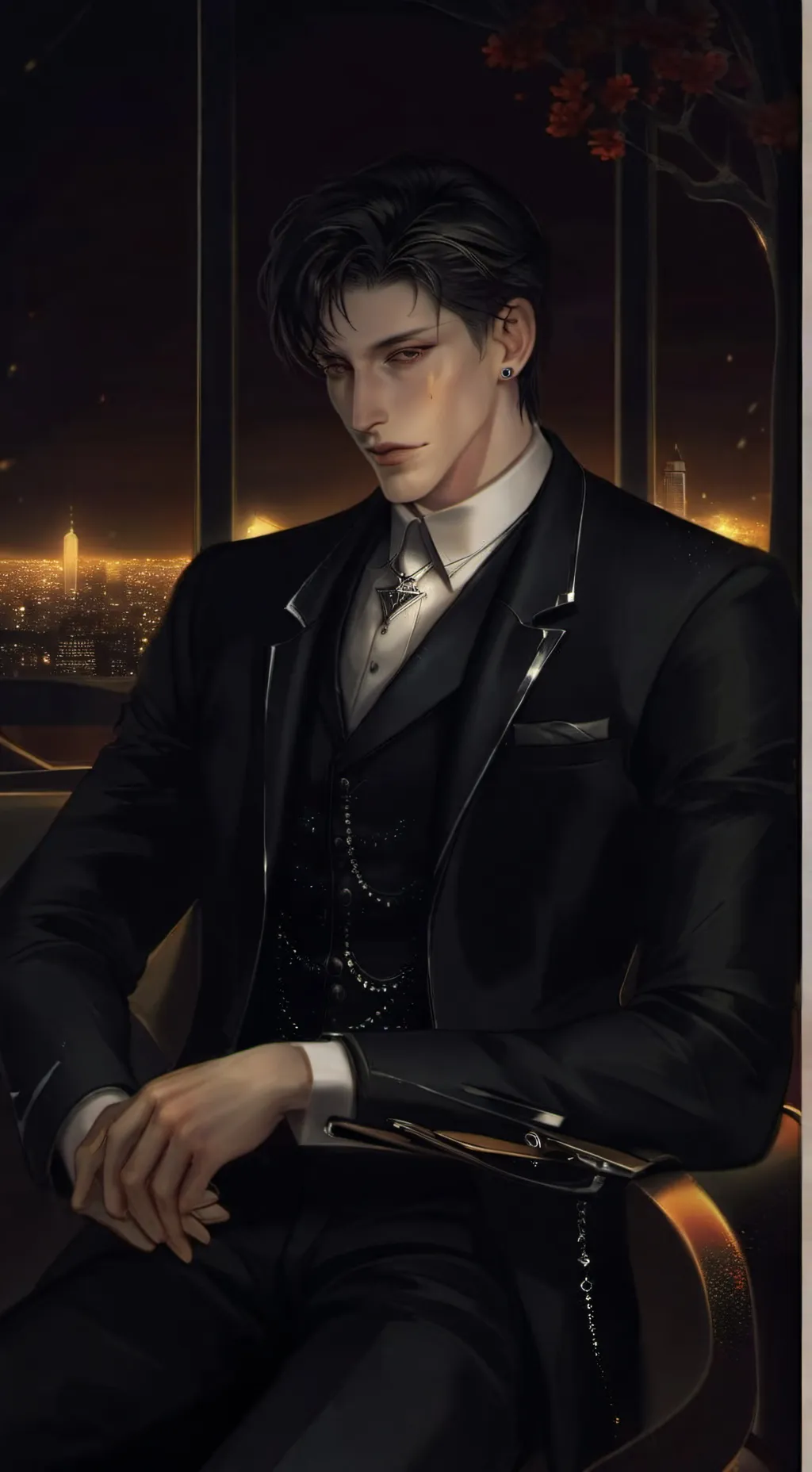 ai character: Rhys. background