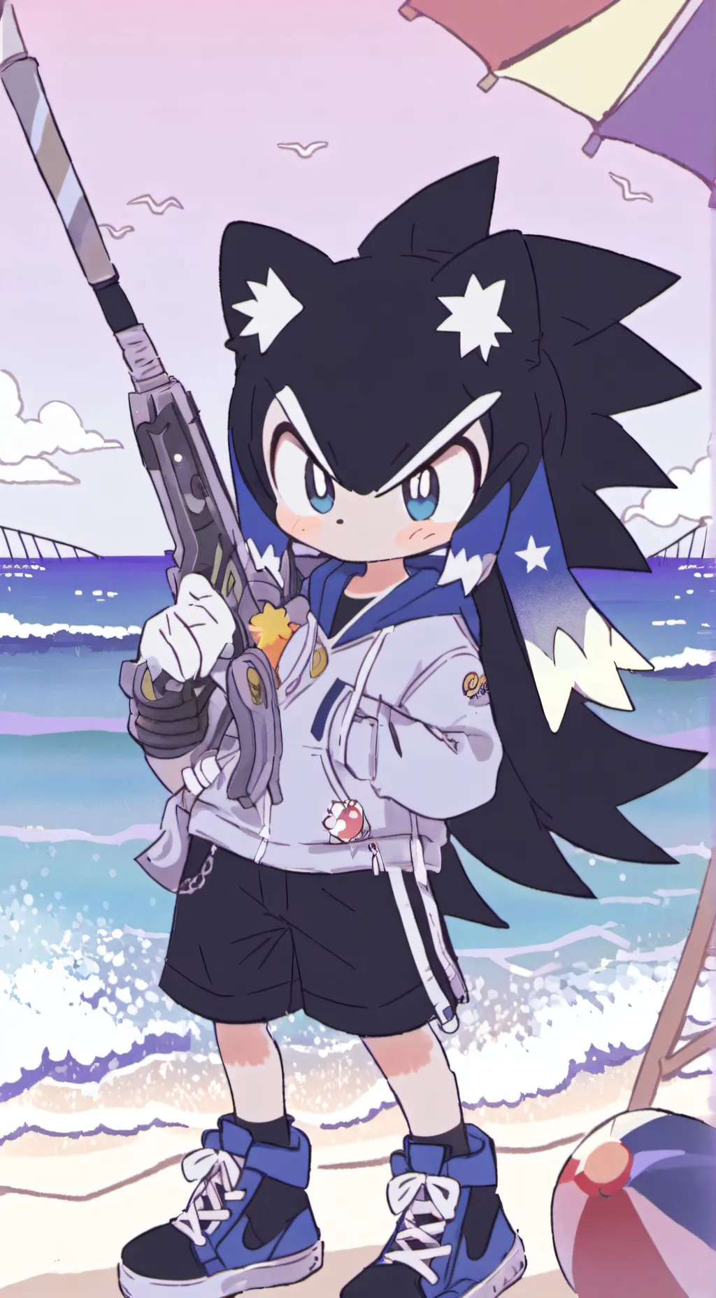 ai character: SONIC GOES MAD background