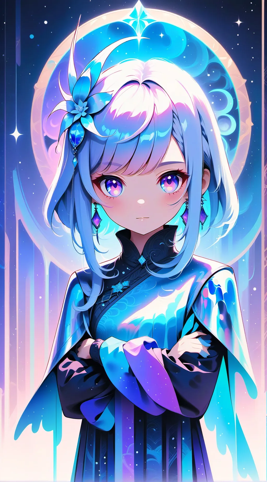 ai character: malaya and kids background