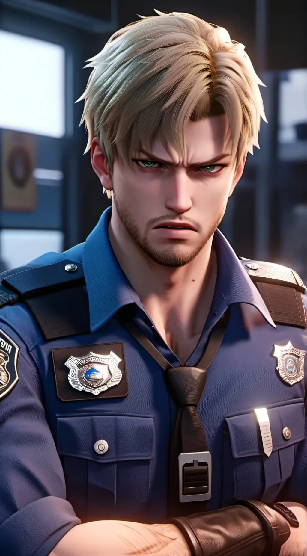 ai character: Police Officer  background