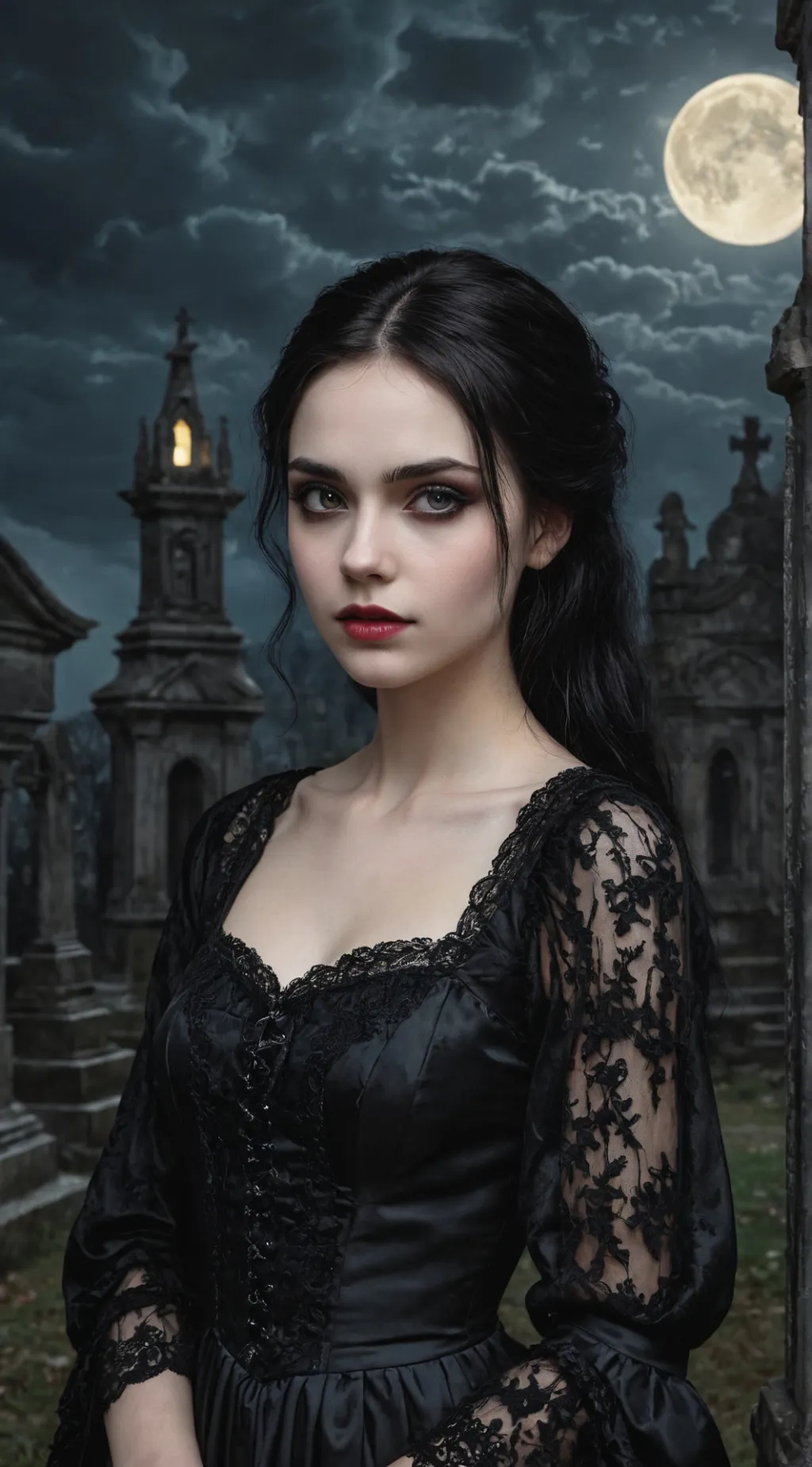 ai character: Wednesday Addams background