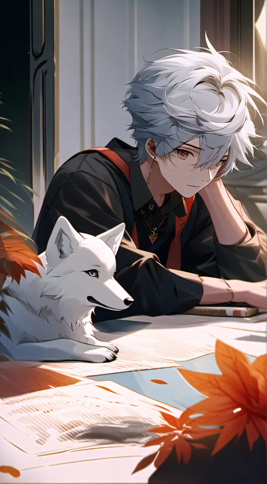 ai character: andrew💕💕 background