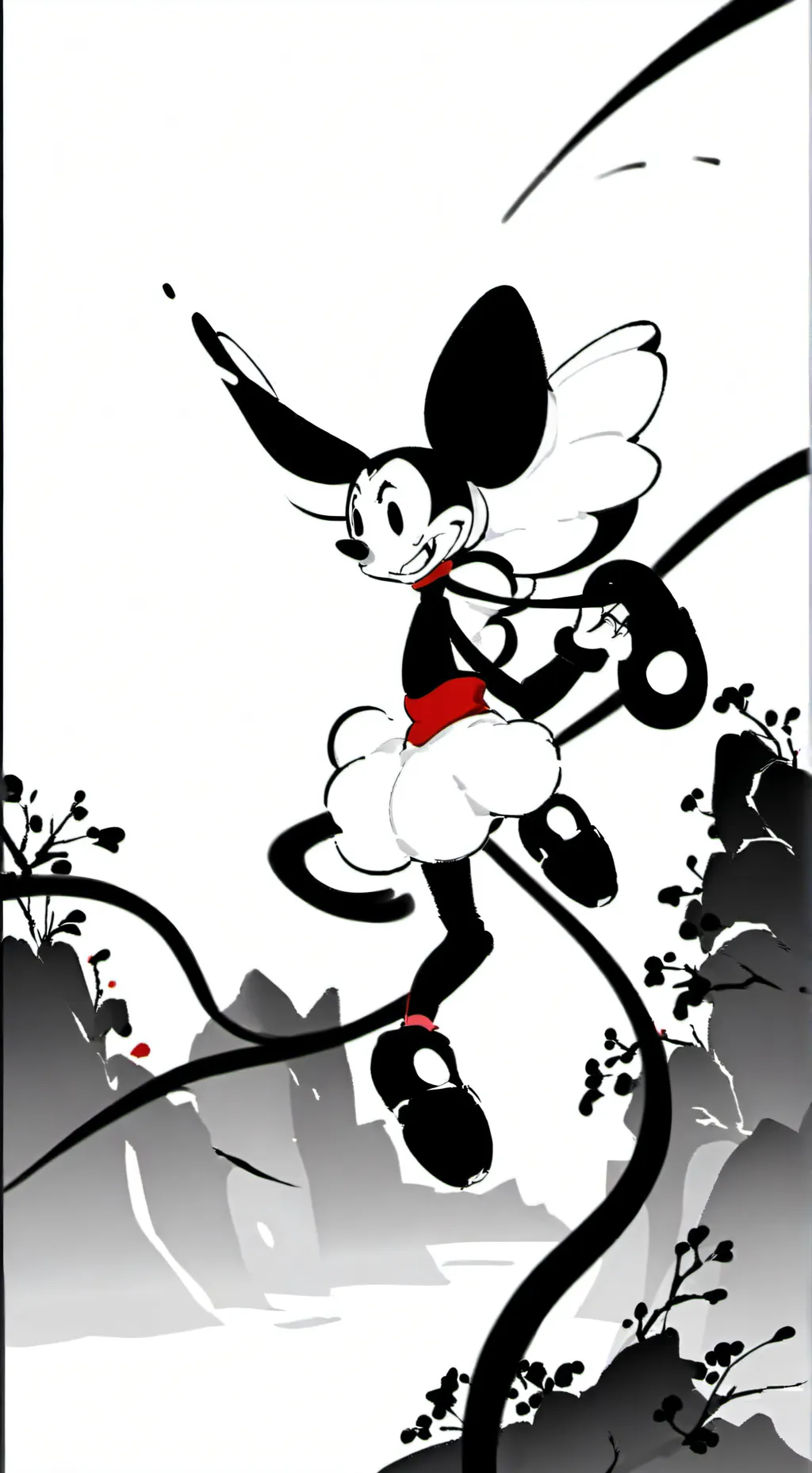 ai character: Mickey Mouse background