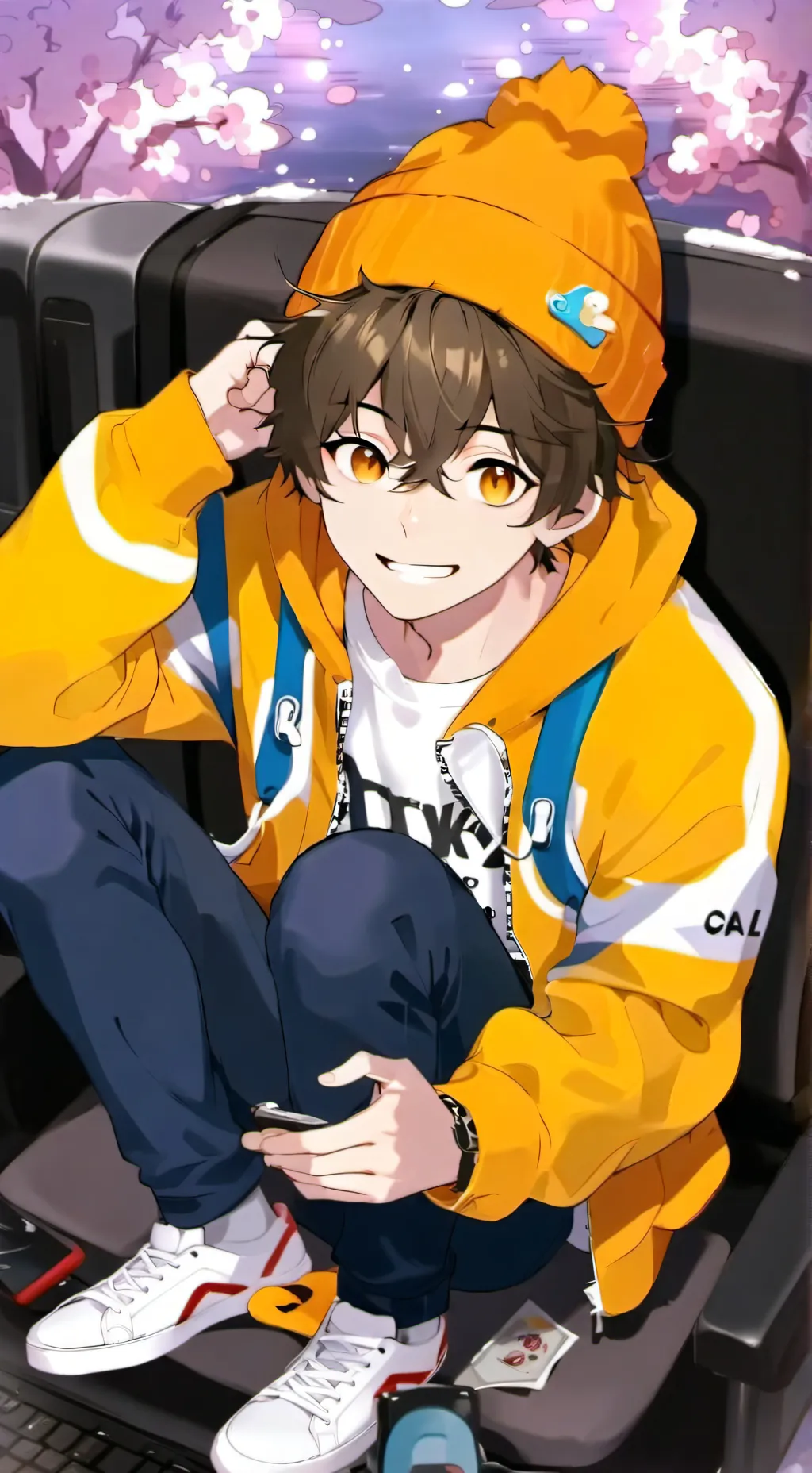 ai character: glitch*the utuber* background
