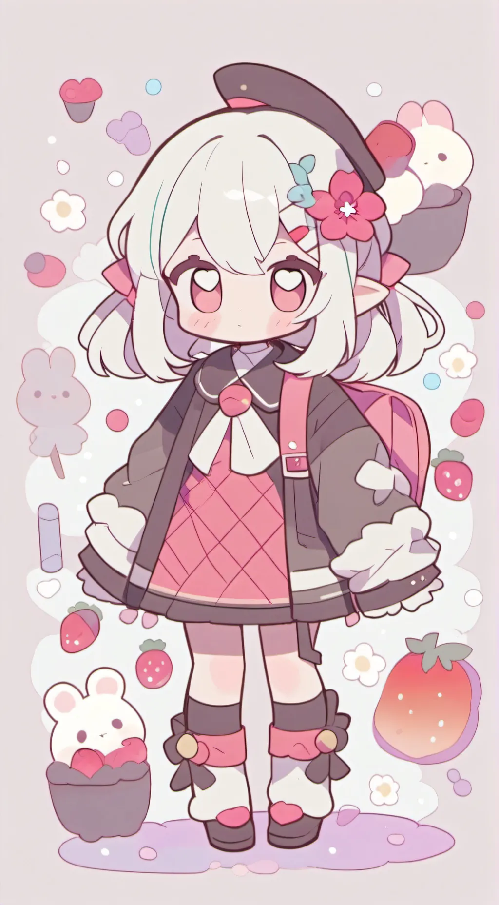 ai character: Chibi lily background