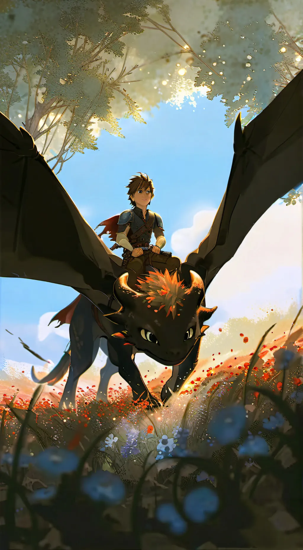 ai character: Toothless! background