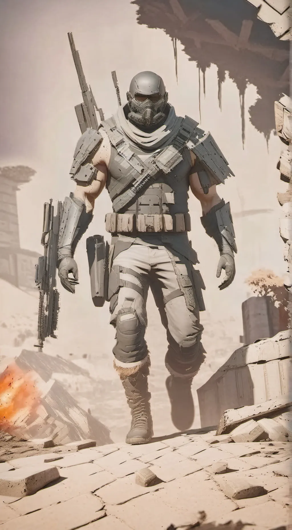 ai character: Zombie warzone background