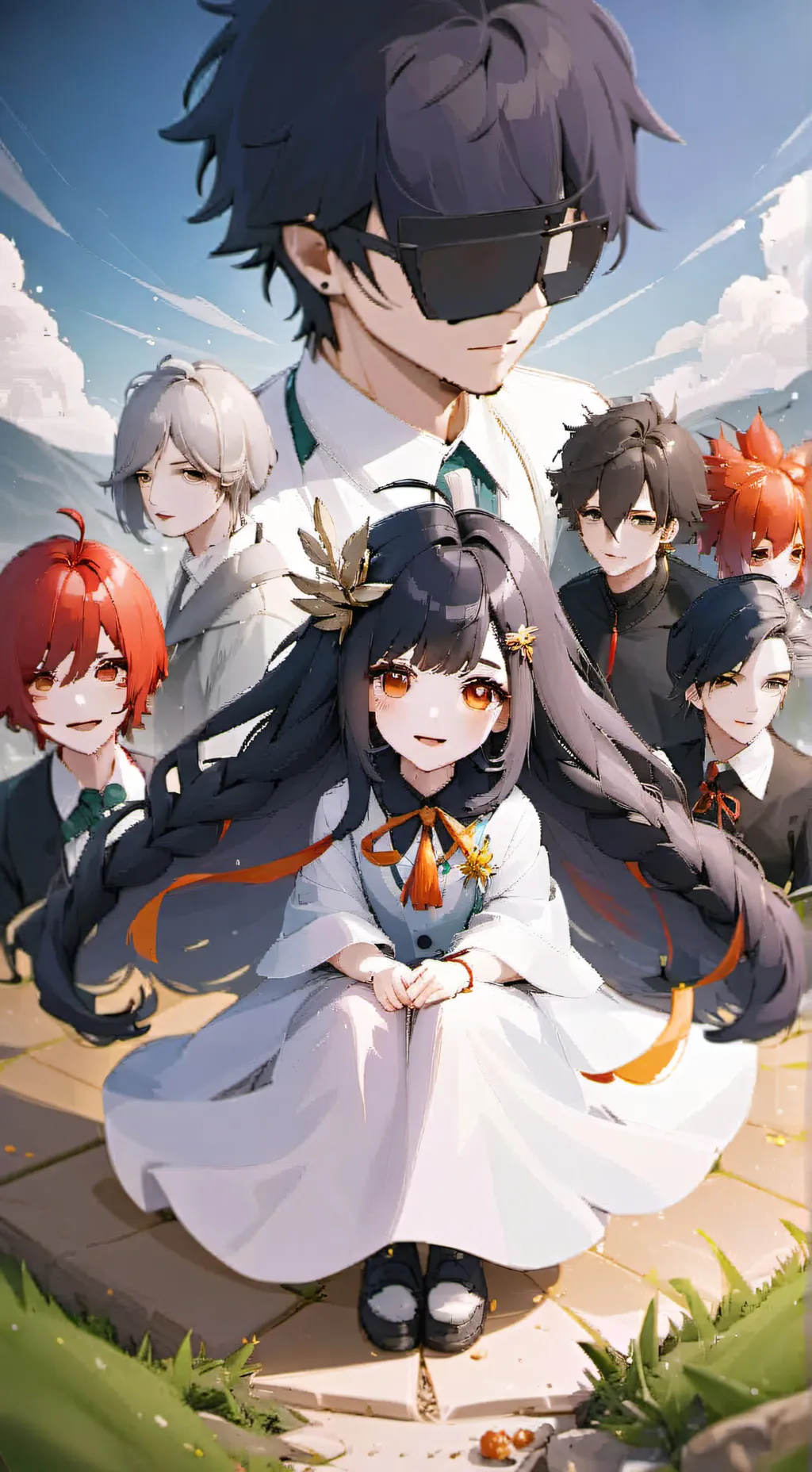 ai character: muzan pai dos luas background