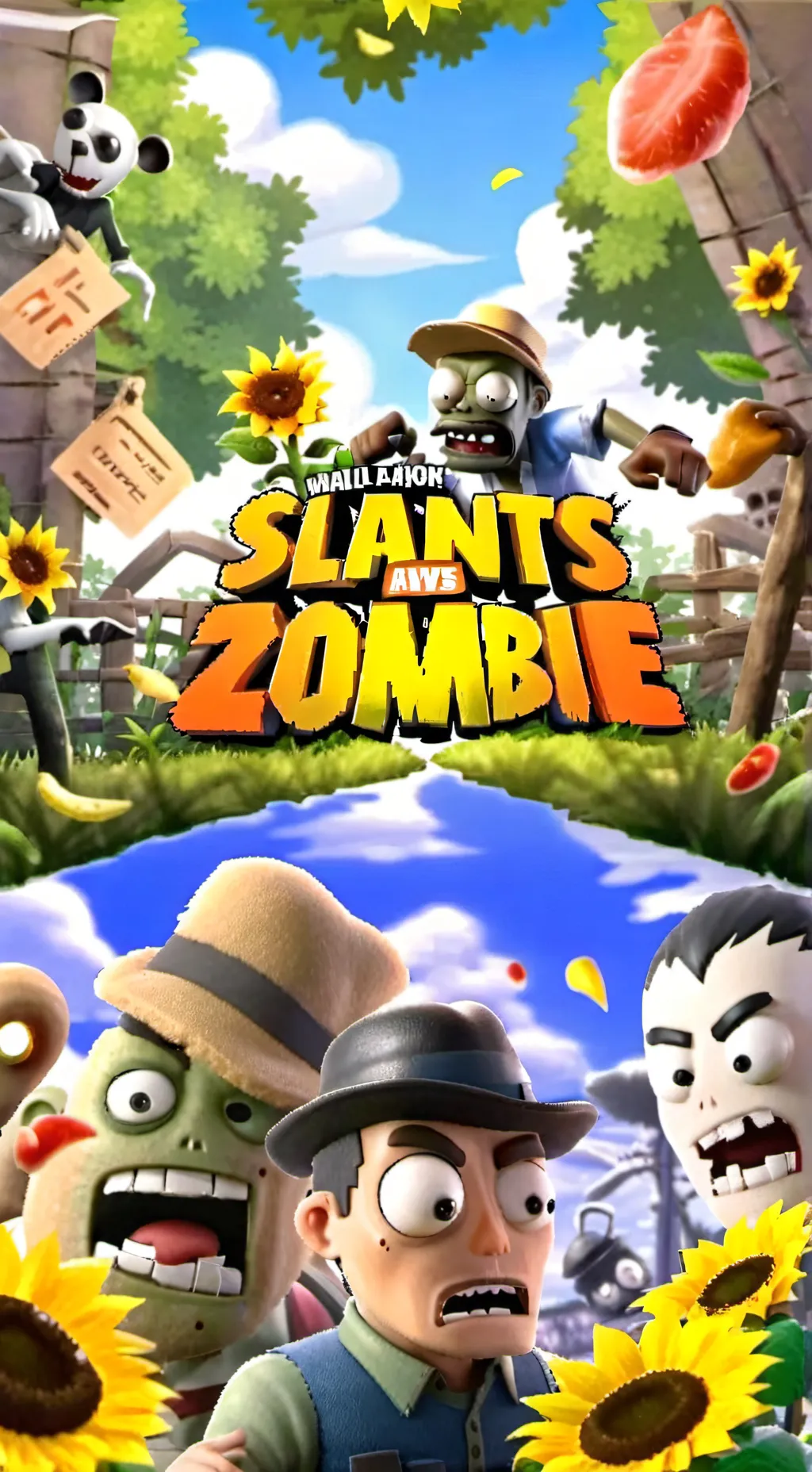 ai character: plants vs zombies background