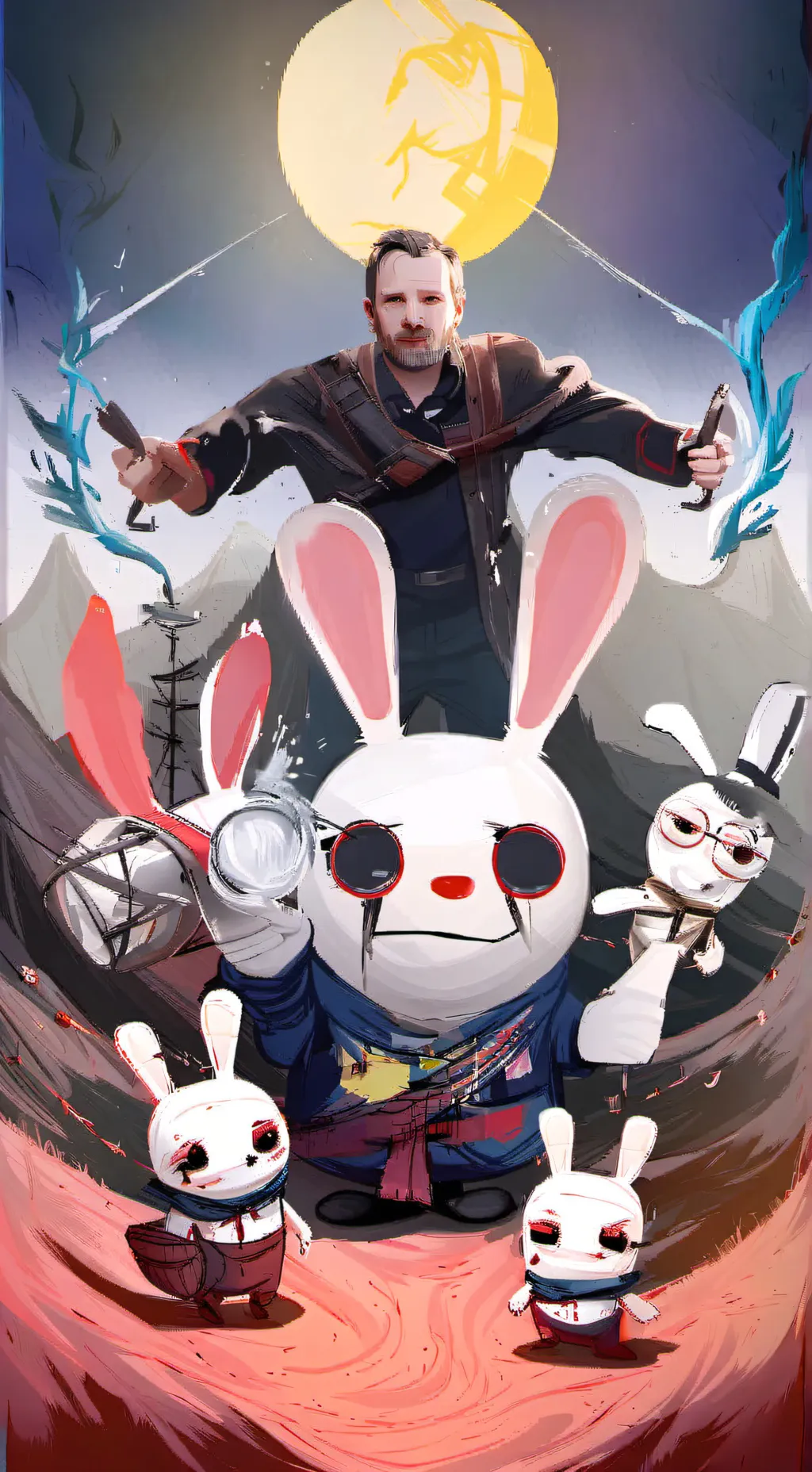 ai character: Rabbids Invasion  background