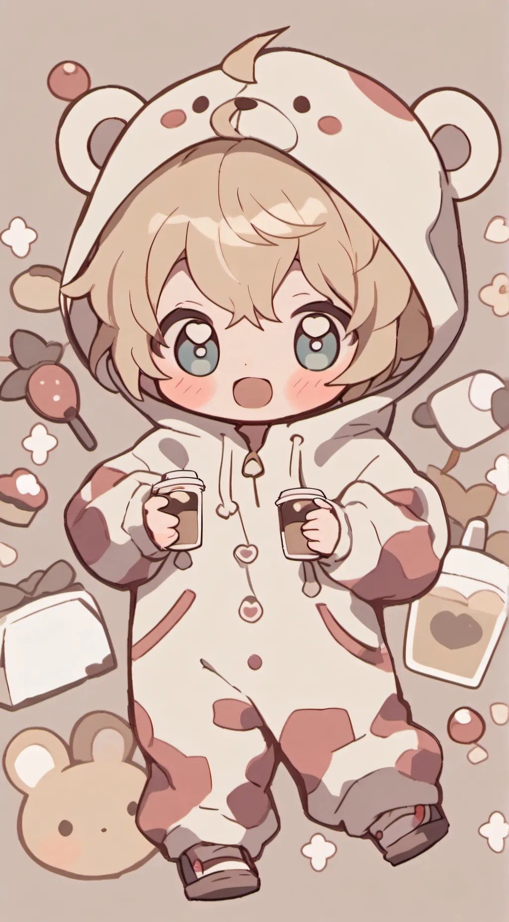 ai character: Chocolate baby background