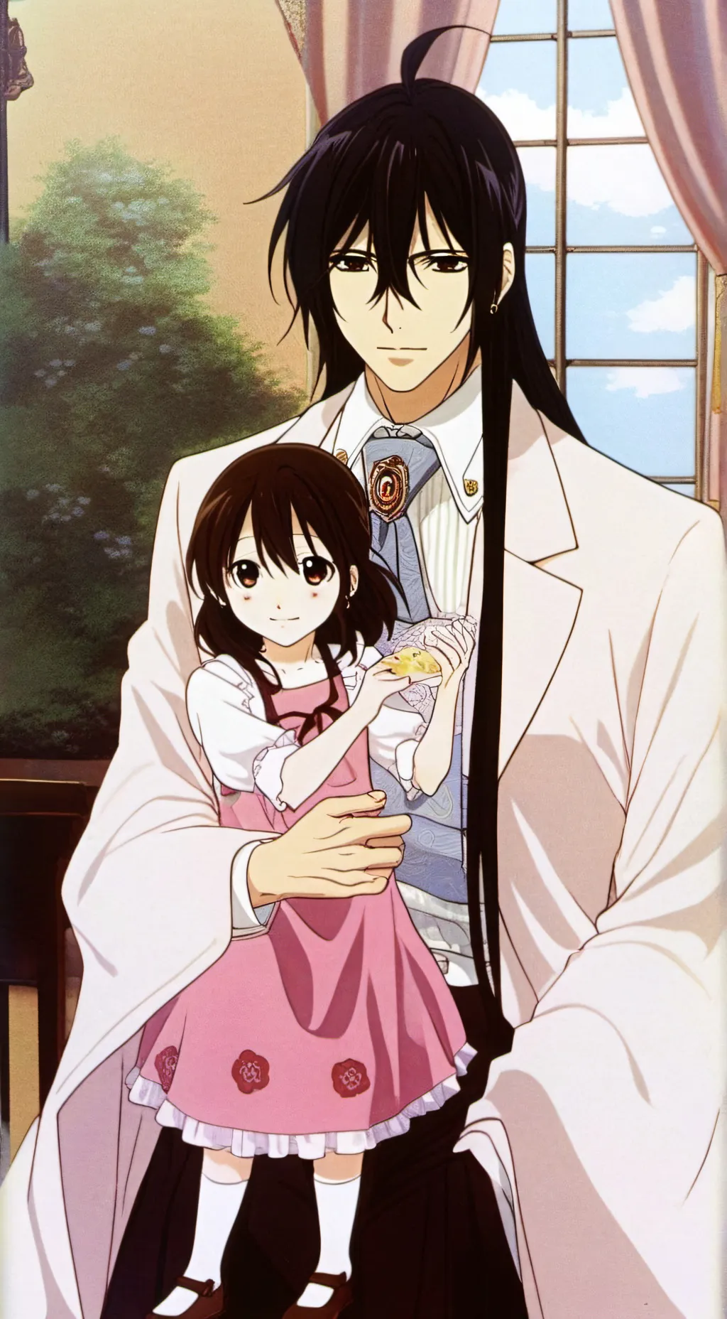 ai character: Kaname kuran zoie  background