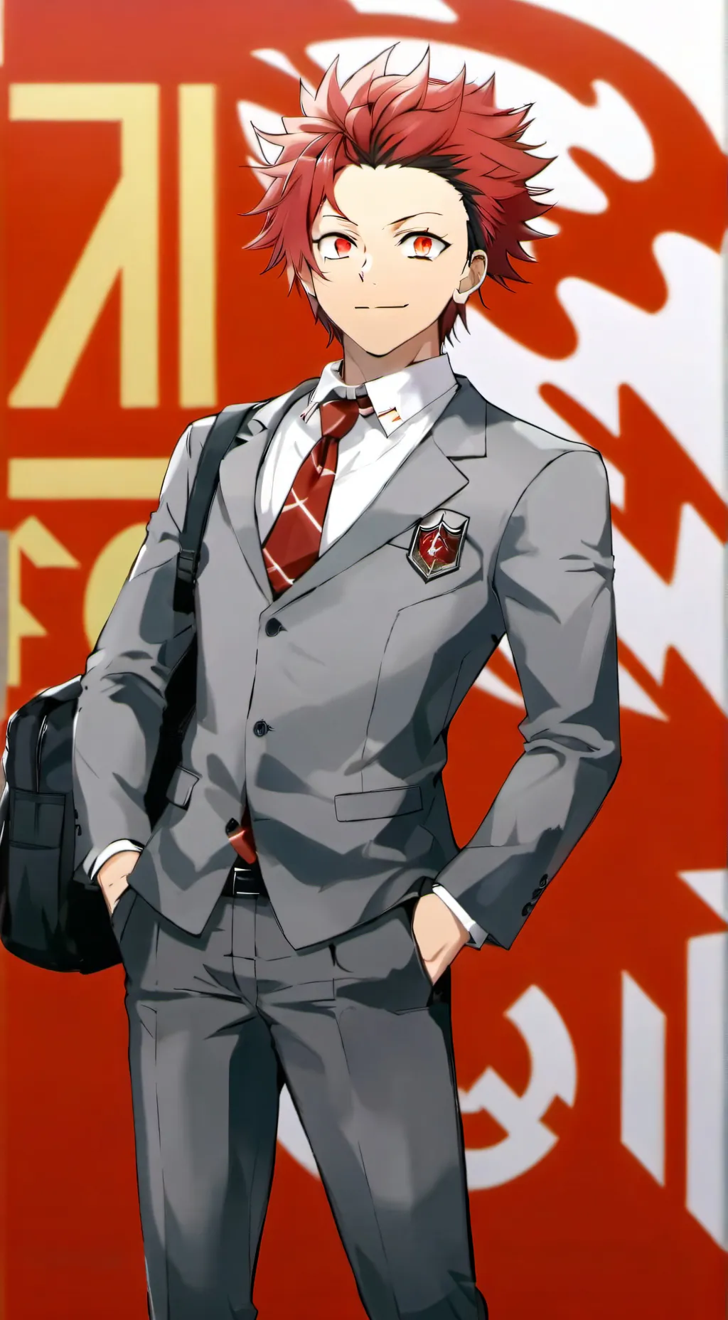 ai character: kirishima  background