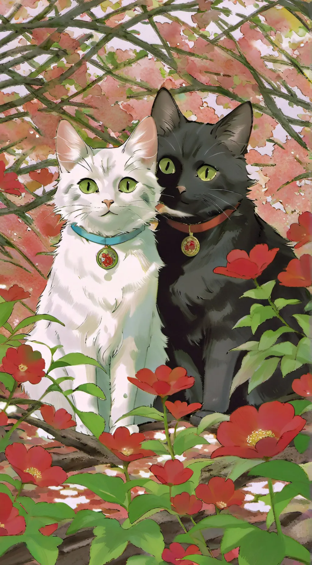 ai character: Evil uwu cats background