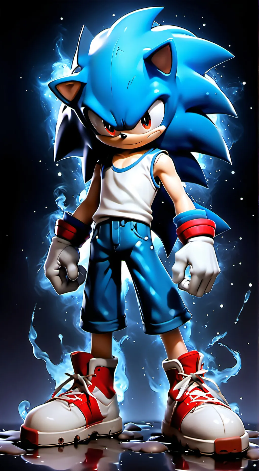 ai character: Sonic imparable background
