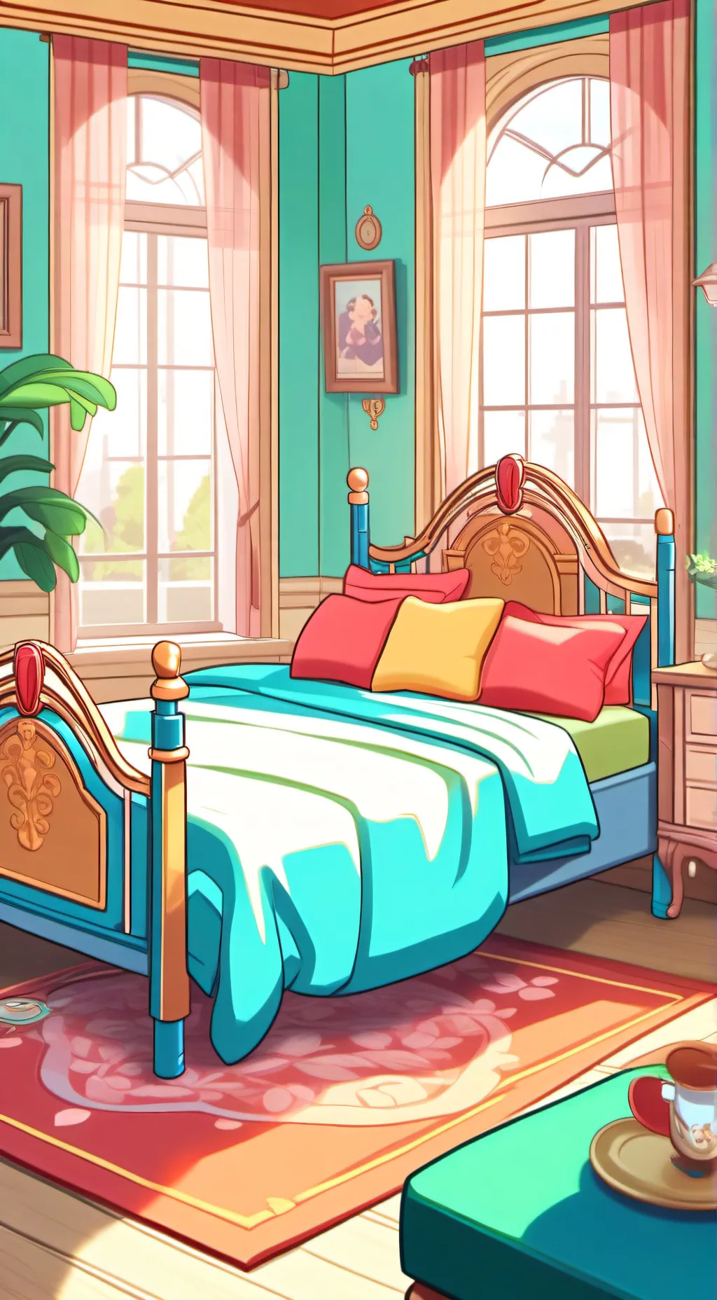 ai character: Sprunki sleepover background
