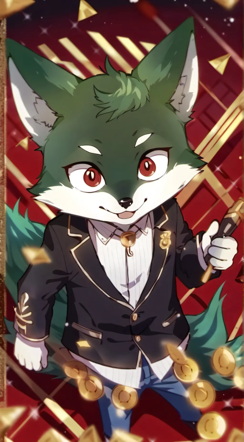 ai character: furry femboy  background
