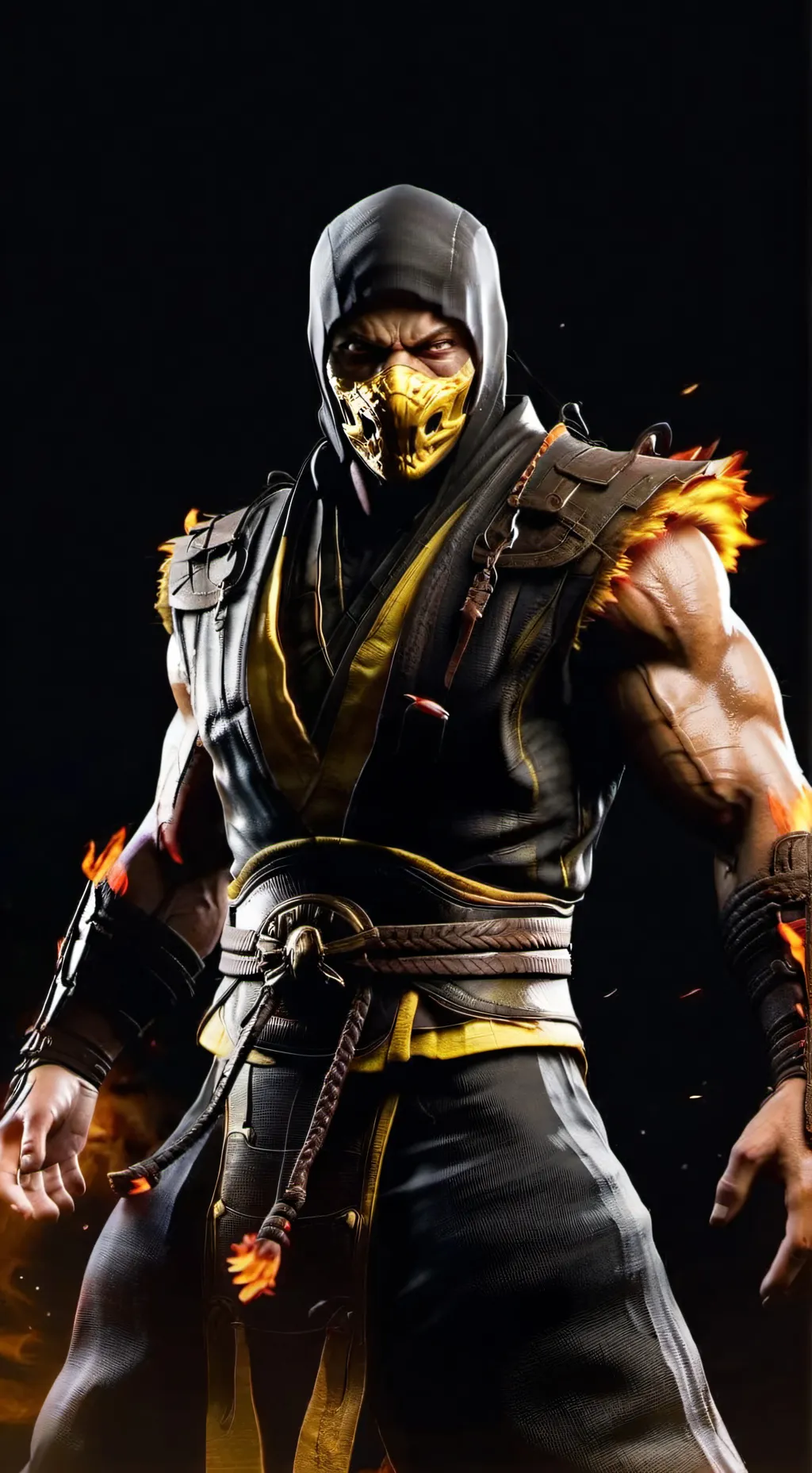 ai character: SCORPION🦂🦂 background