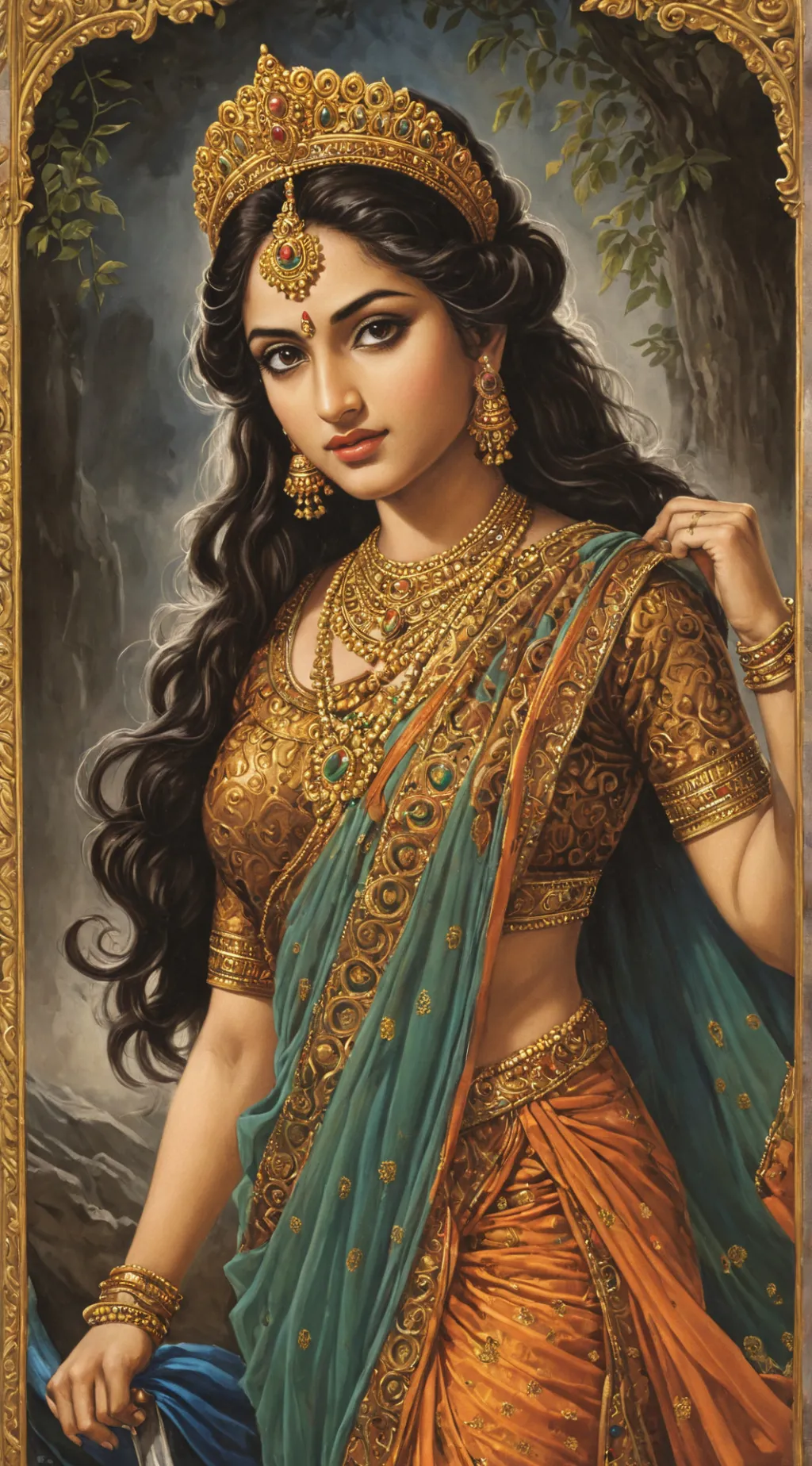 ai character: Devi Draupadi background
