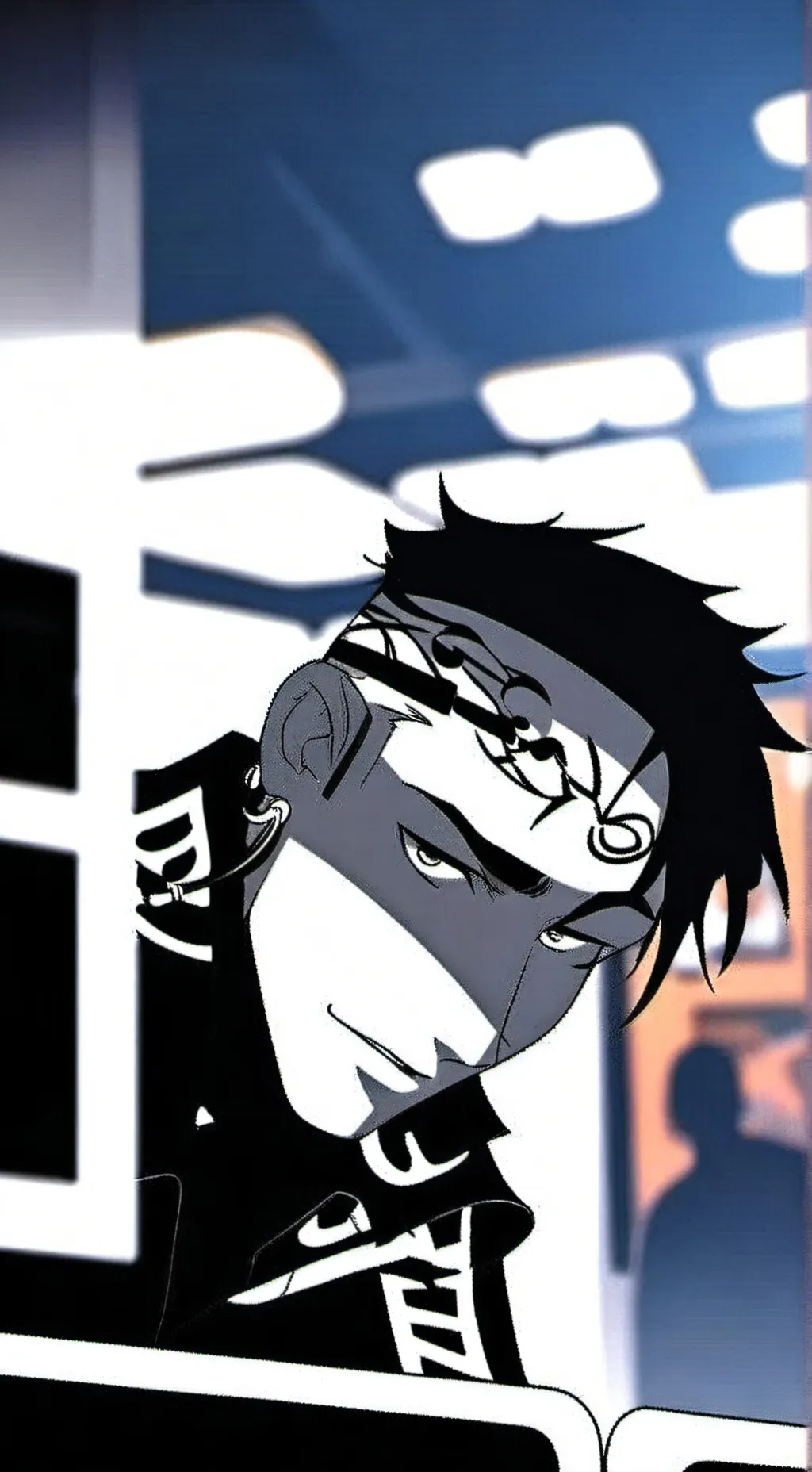 ai character: Emo the Dark background