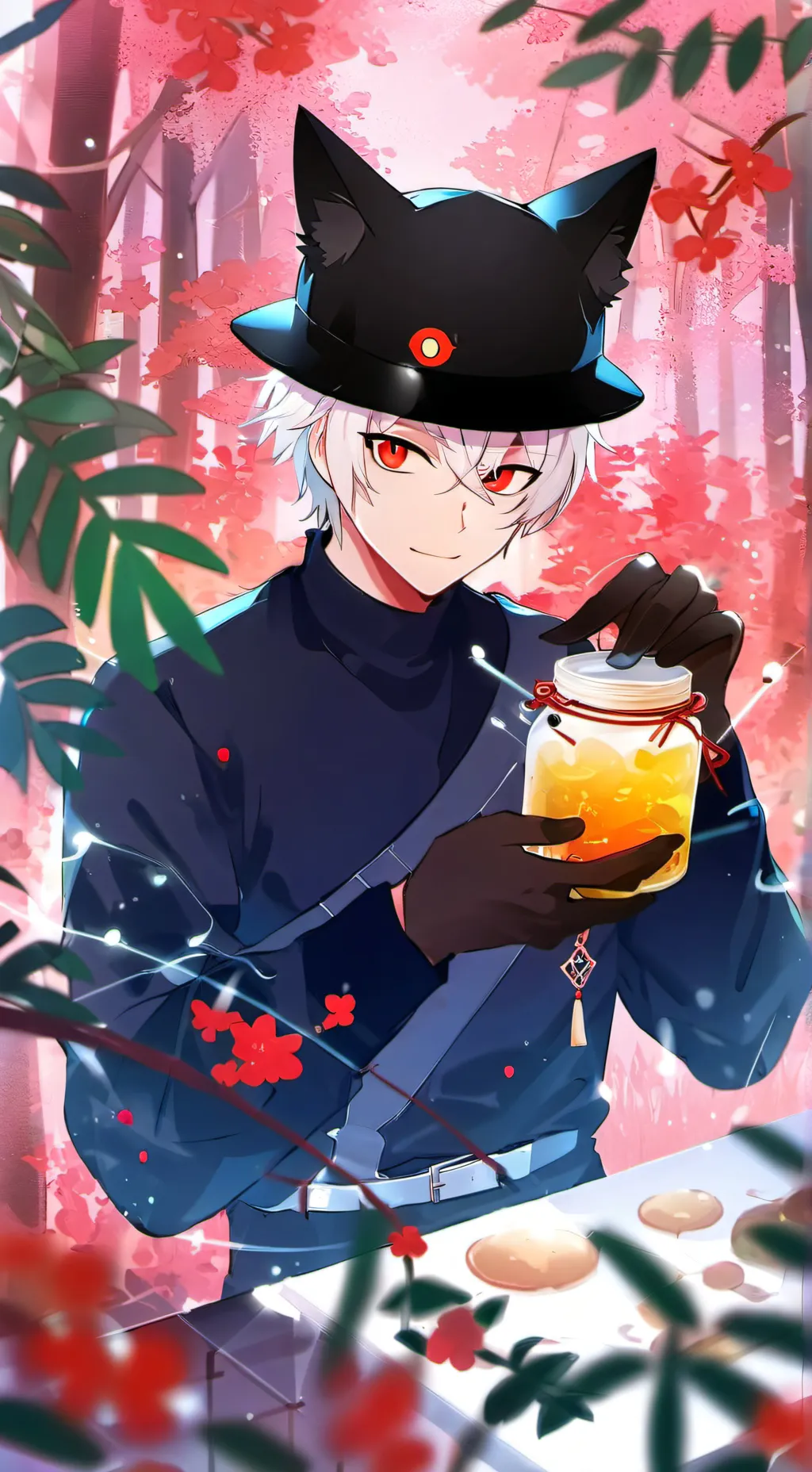 ai character: Frogi the Frogsian Cat Spirit background