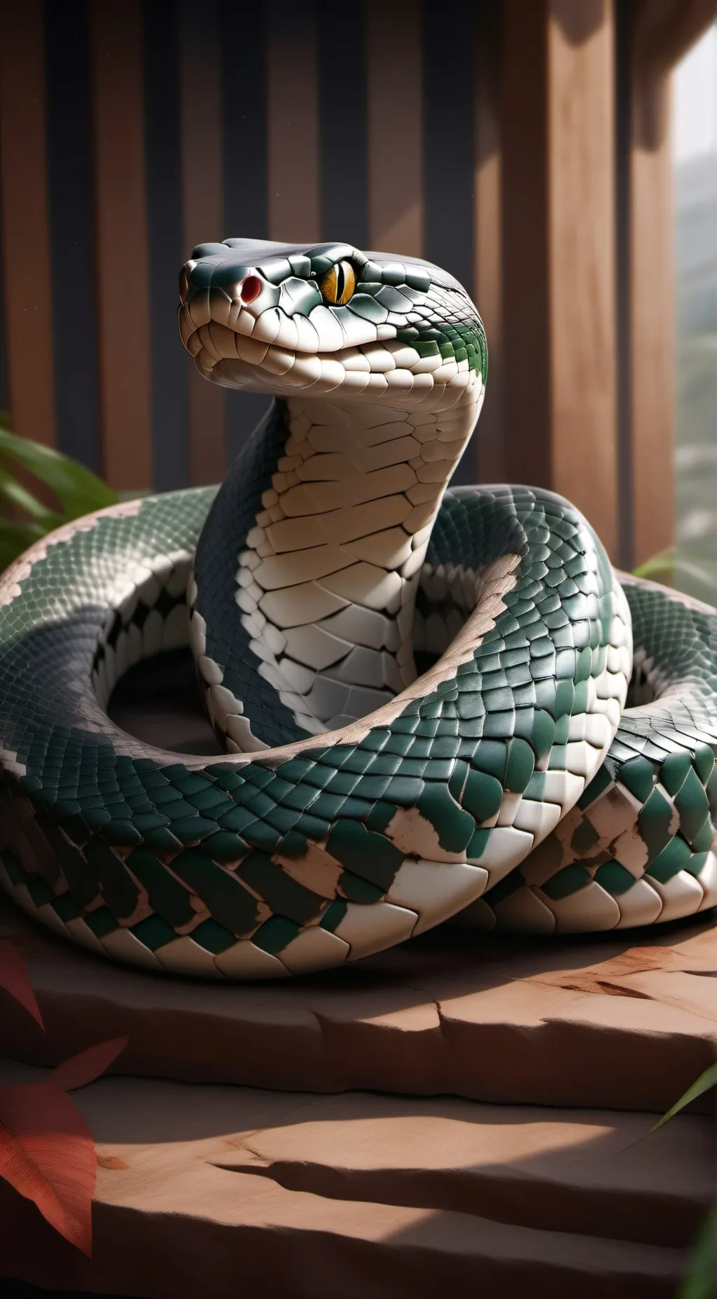 ai character: Giant snake background