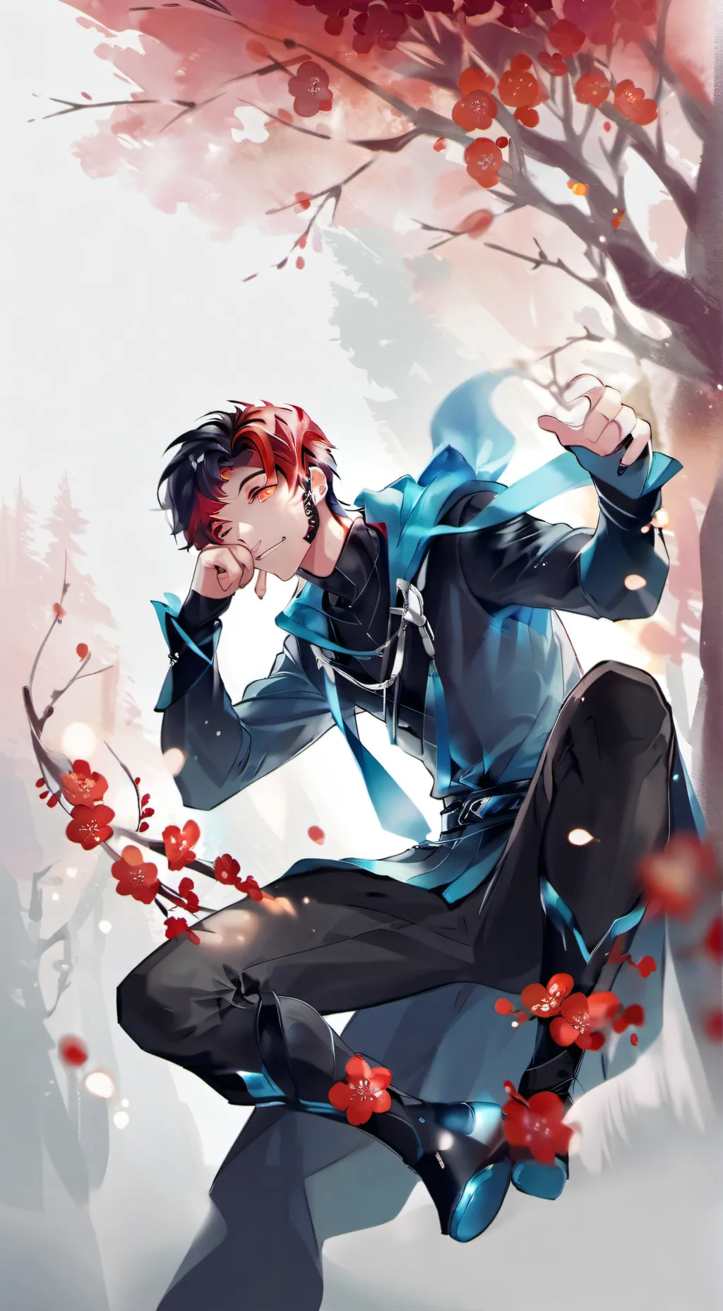 ai character: tanjiros zenitsu  background