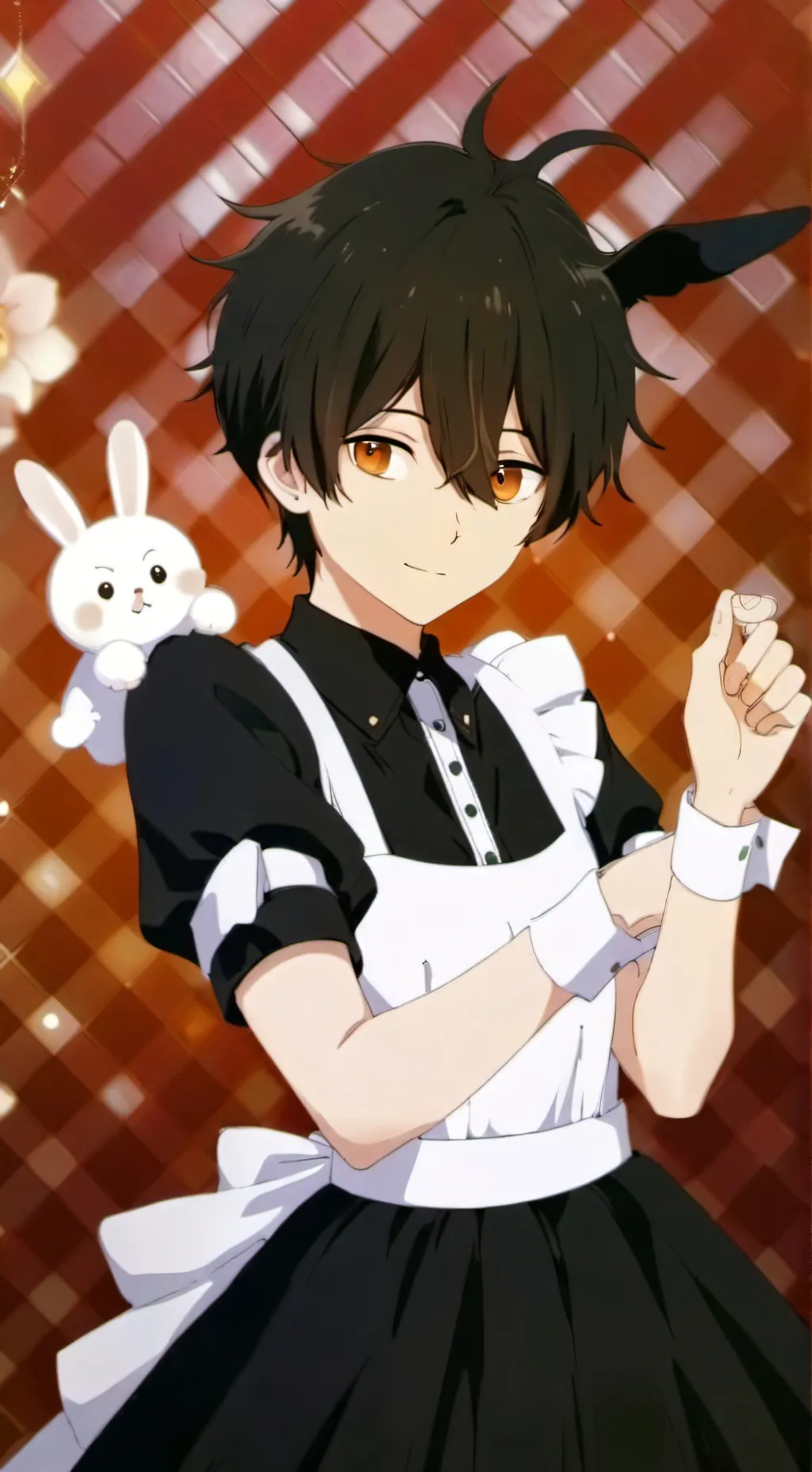 ai character: Jax"maid outfit" background