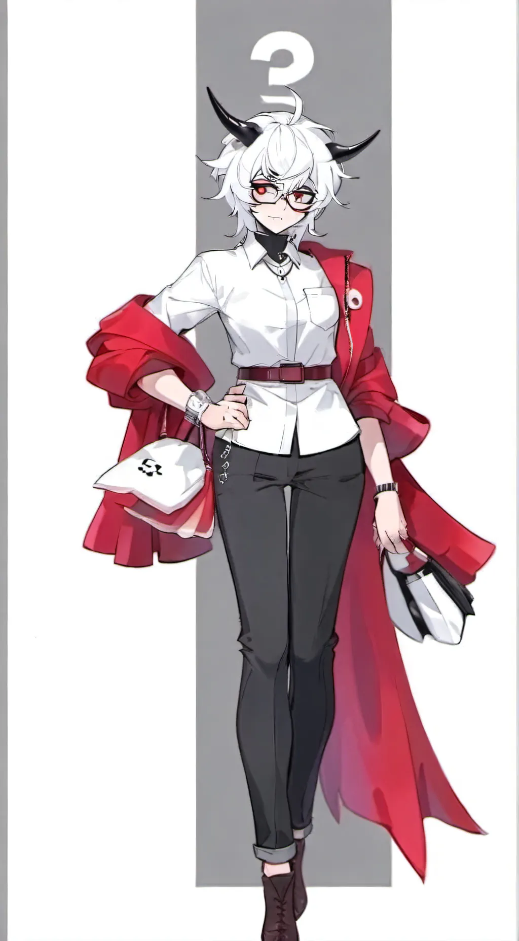 ai character: red background