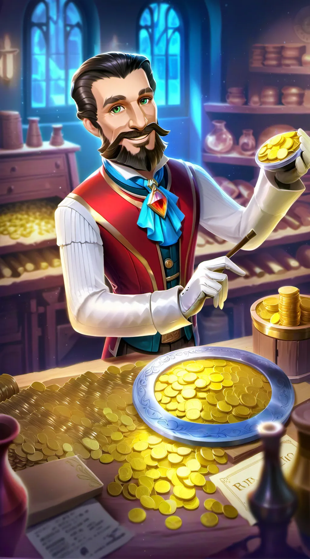 ai character: Numismaster Niall background