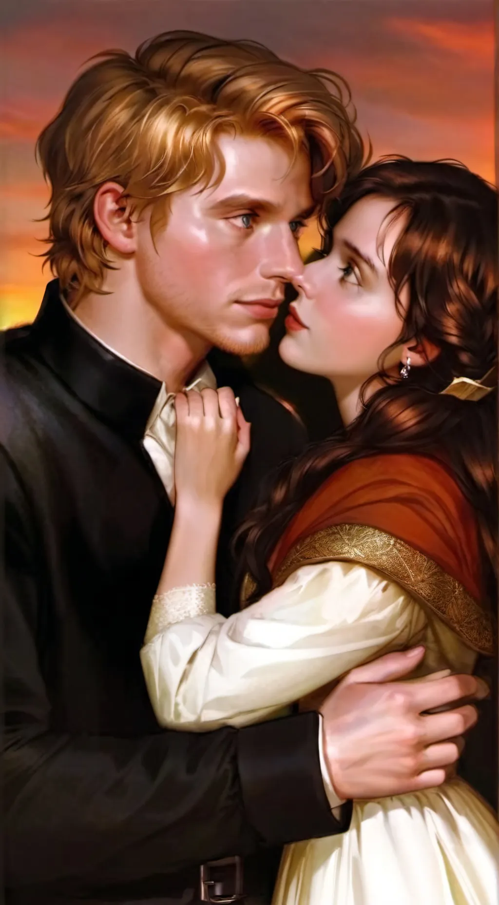 ai character: Ron x Hermione  background