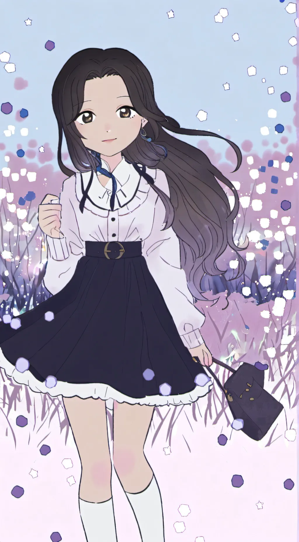 ai character: cely background