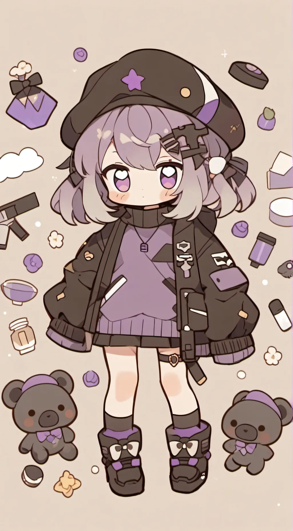 ai character: V and j areturning background