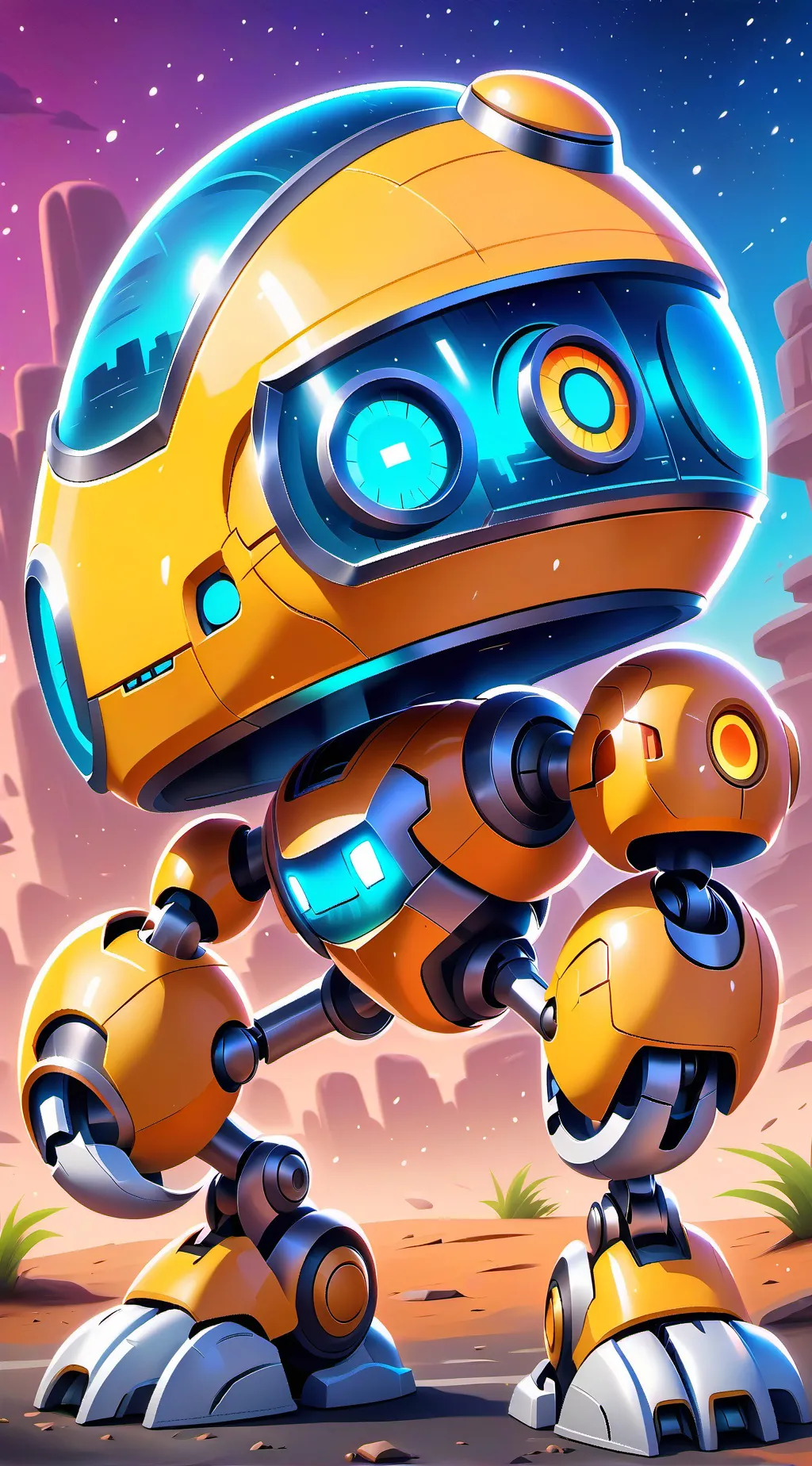 ai character: robots abandonado background