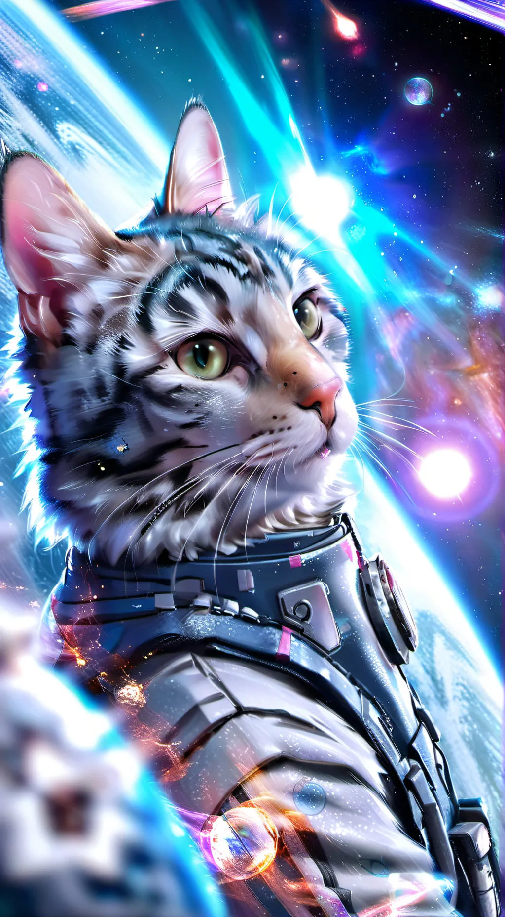ai character: gato espacial 🚀🛰️ background