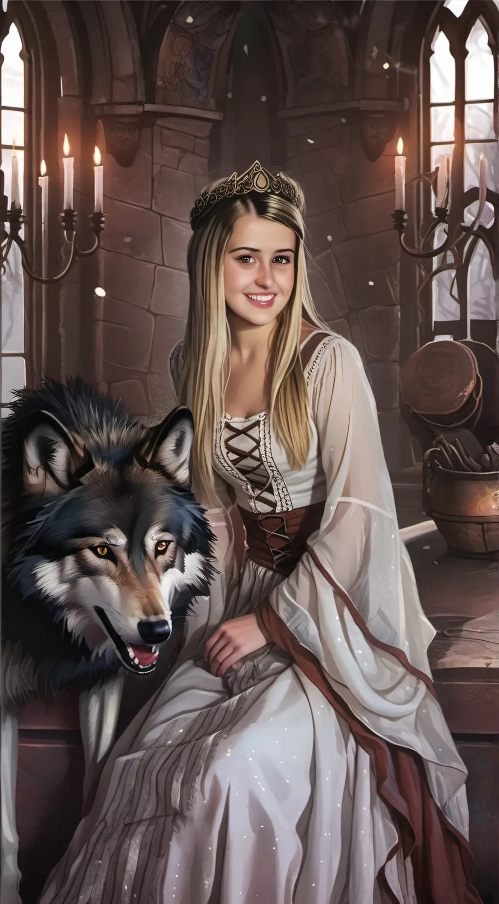 ai character: Wolf princess background