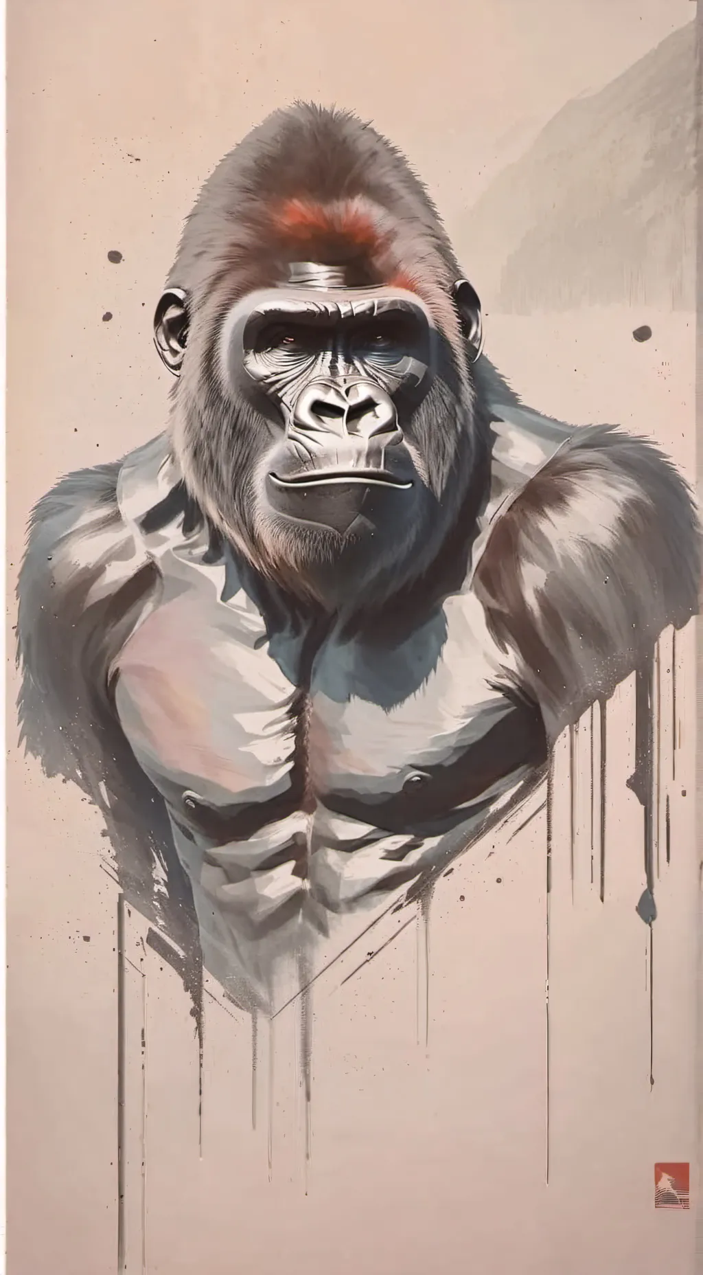 ai character: Gorilla tag  background